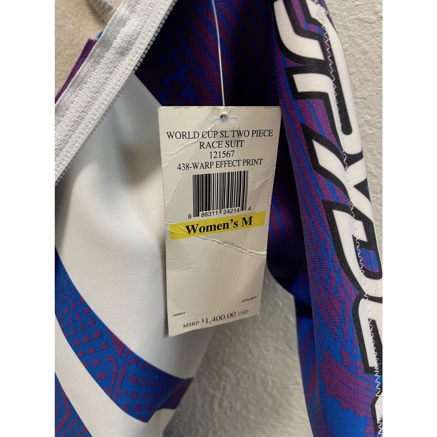 SPYDER RACE SUIT WC SL TWO-PIECE WOMEN'S WARP EFFECT PRINT MD NEW