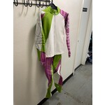 SPYDER RACE SUIT WC SL TWO-PIECE WOMEN'S GREEN/PINK LG NEW