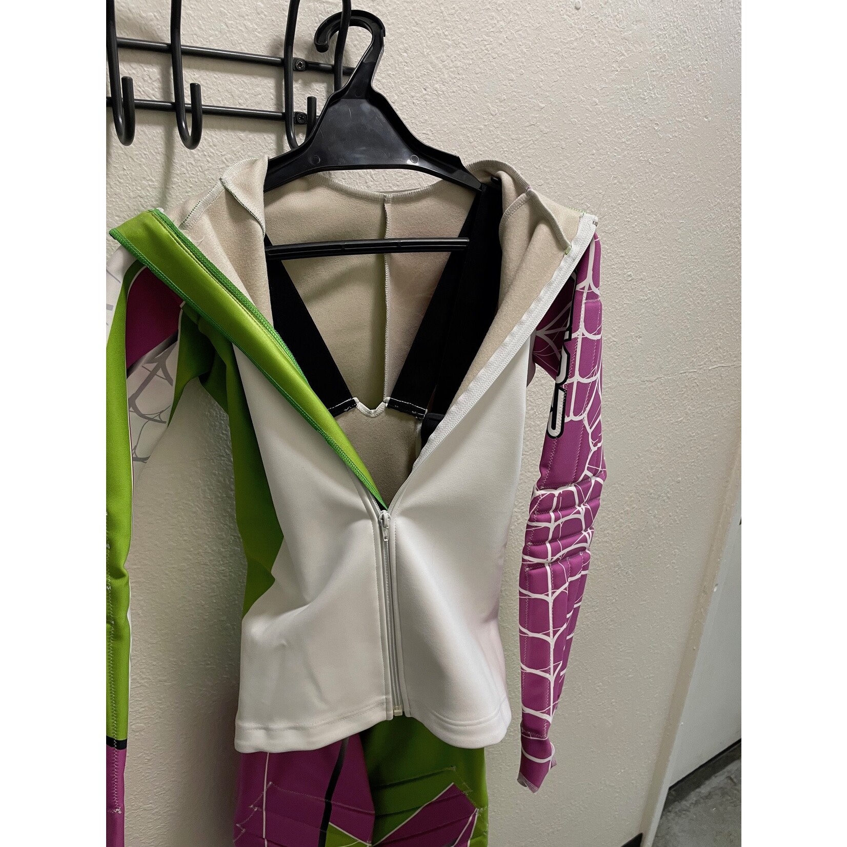 SPYDER RACE SUIT WC SL TWO-PIECE WOMEN'S GREEN/PINK LG NEW
