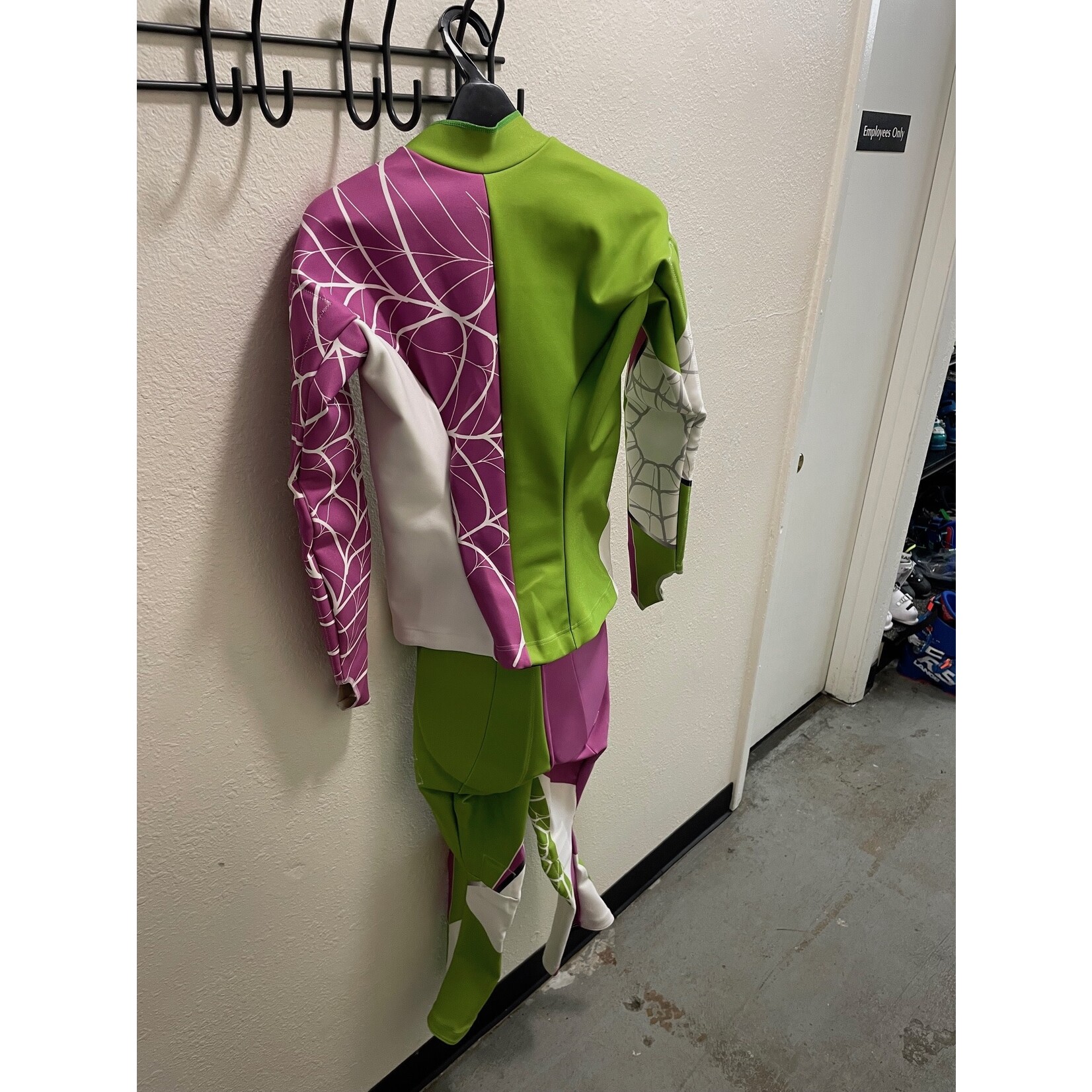 SPYDER RACE SUIT WC SL TWO-PIECE WOMEN'S GREEN/PINK LG NEW