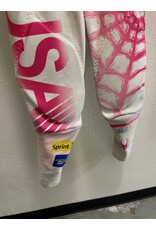 SPYDER RACE SUIT GS JUNIOR LINDSEY VONN WHITE/PINK 10/12 USED