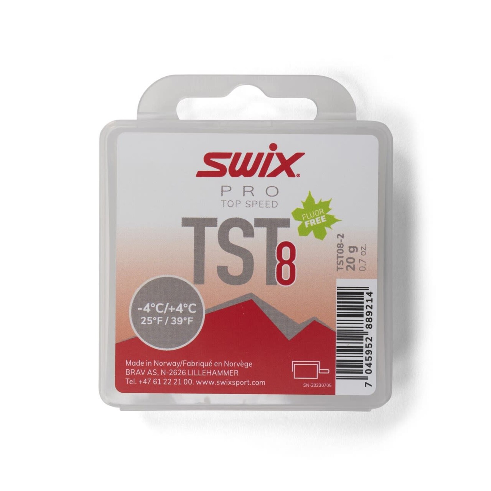 SWIX SWIX WAX PRO TOP SPEED 8 TURBO -4°C>4°C/25°F>39°F 20G TST8