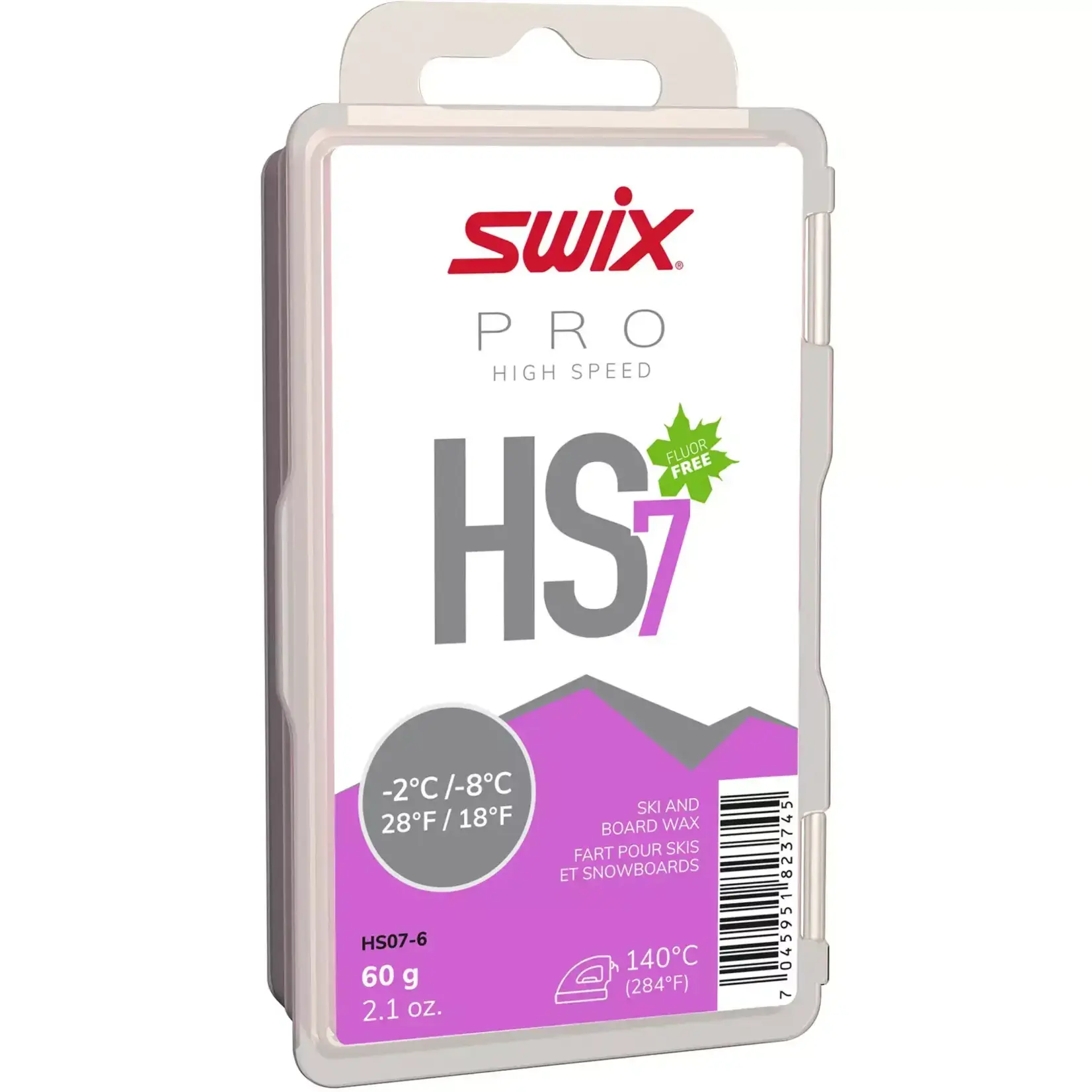 SWIX SWIX WAX PRO HIGH SPEED 7 -8°C>-2°C/18°F>28°F 60G HS7