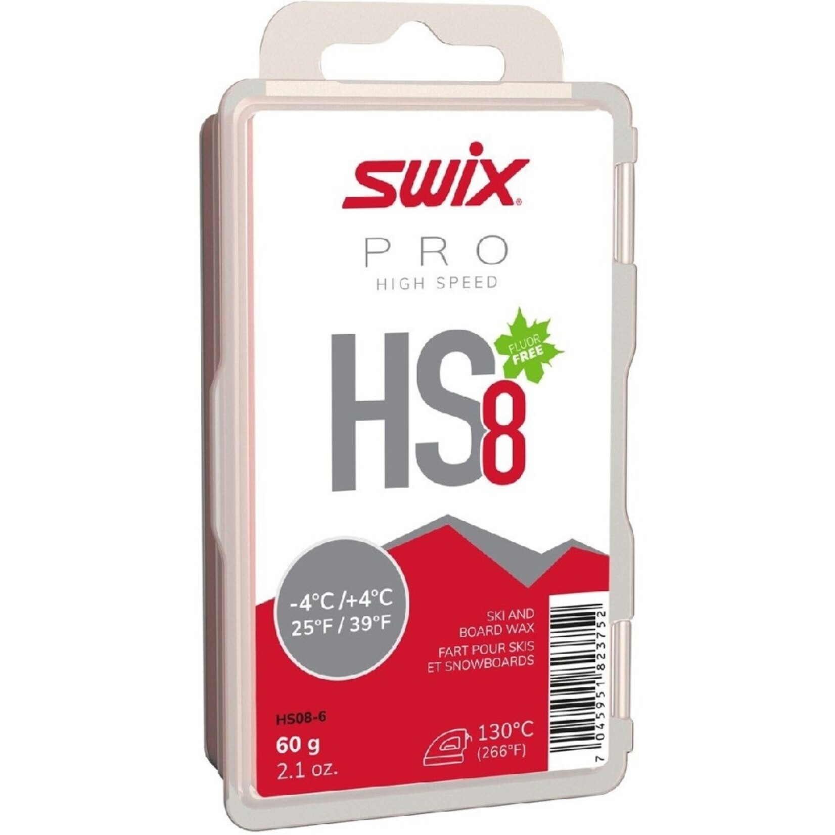 SWIX SWIX WAX PRO HIGH SPEED 8 -4°C>4°C/25°F>39°F 60G HS8