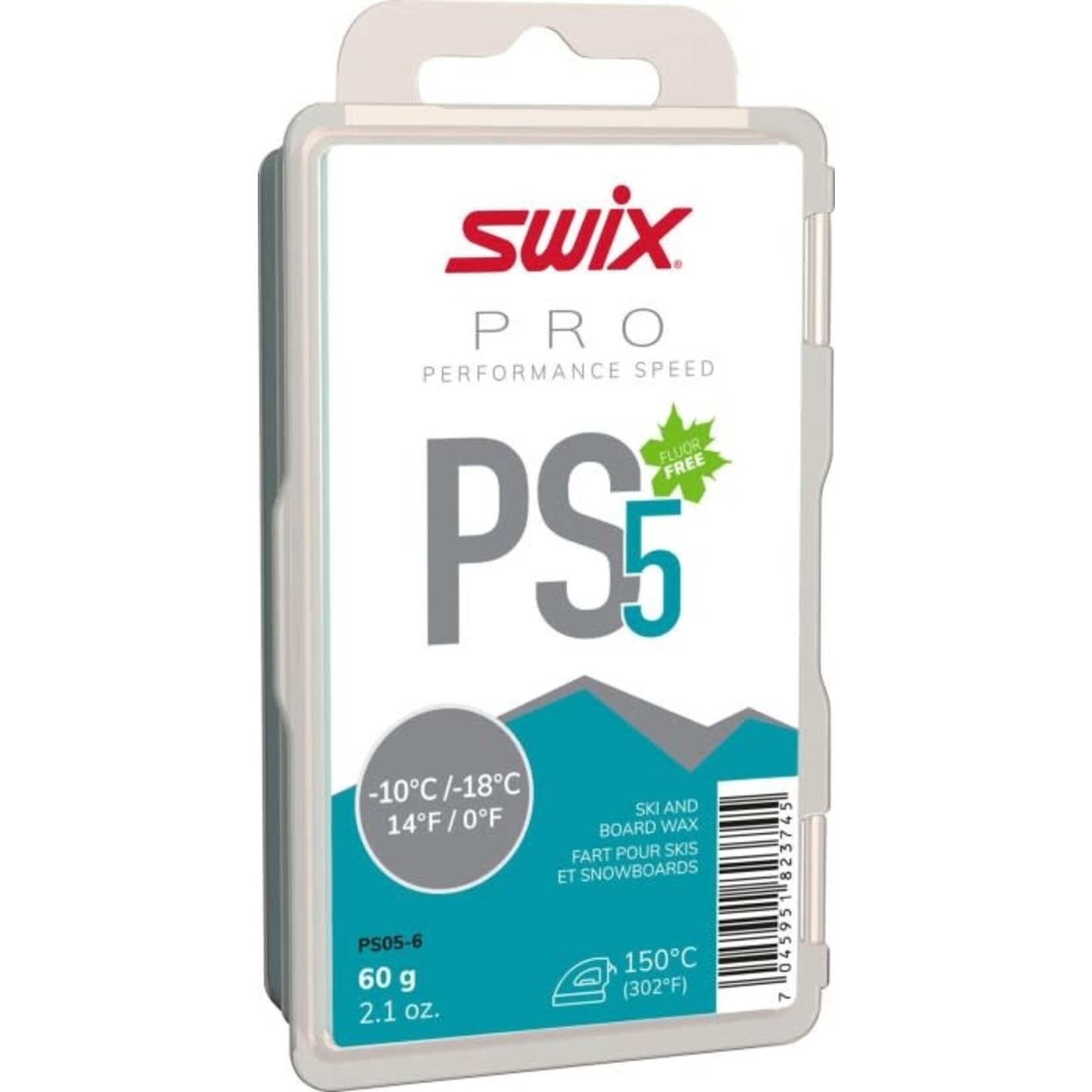 SWIX SWIX WAX PRO PERFORMANCE SPEED 5 -18°C>-10°C/0°F>14°F 60G PS5