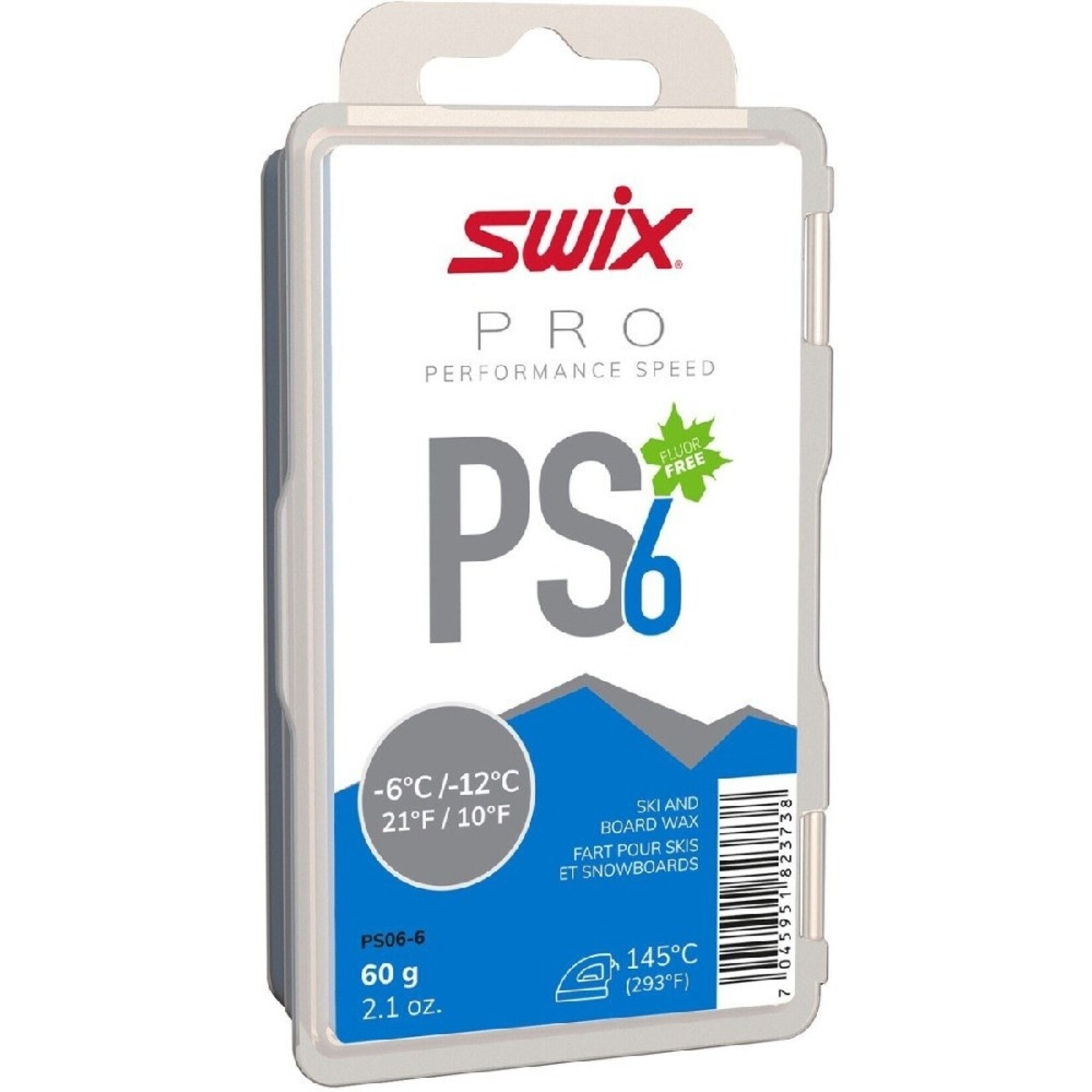 SWIX SWIX WAX PRO PERFORMANCE SPEED 6 -12°C>-6°C/10°F>21°F 60G PS6