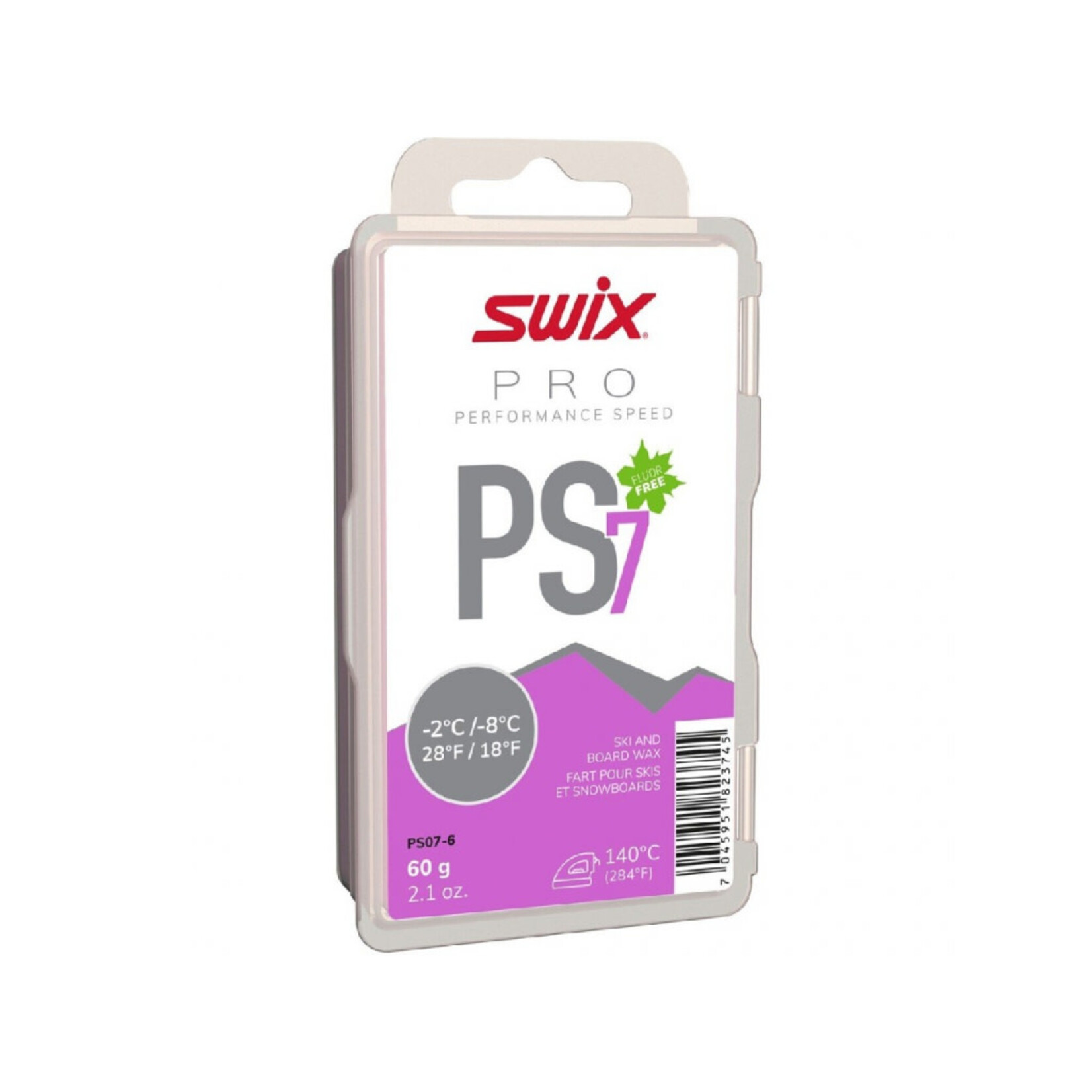 SWIX SWIX WAX PRO PERFORMANCE SPEED 7 -8°C>-2°C/18°F>28°F 60G PS7