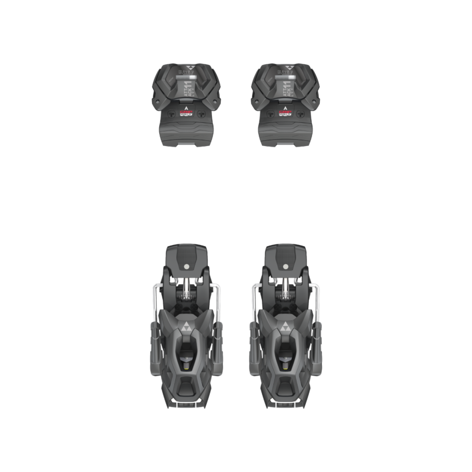 FISCHER FISCHER 2027 SKI BINDINGS ATTACK LYT 11 GW W/O BRAKE (A) SOLID BLK/BLK