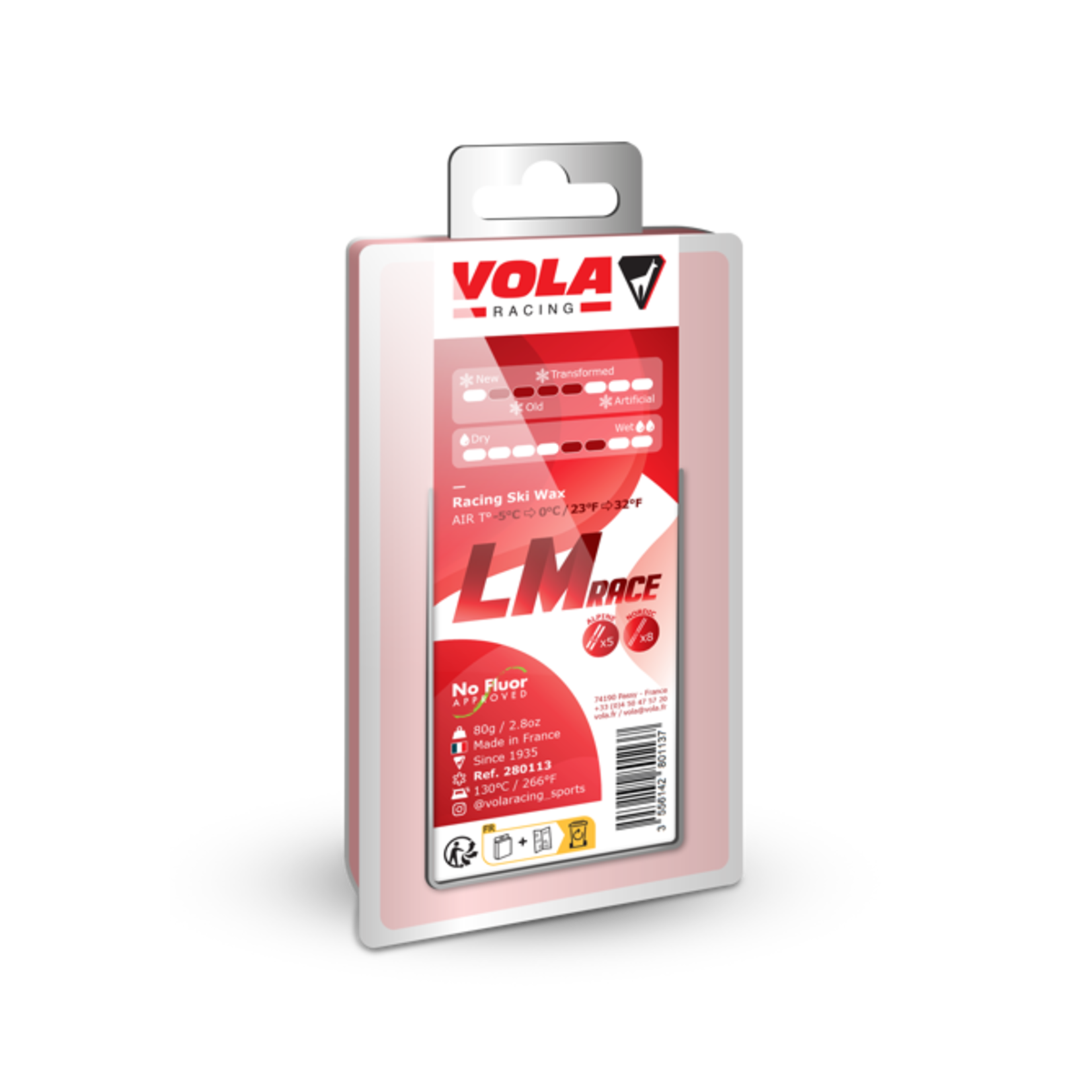 VOLA VOLA WAX L MACH RED -5°C>0°C/23°F>32°F 80G