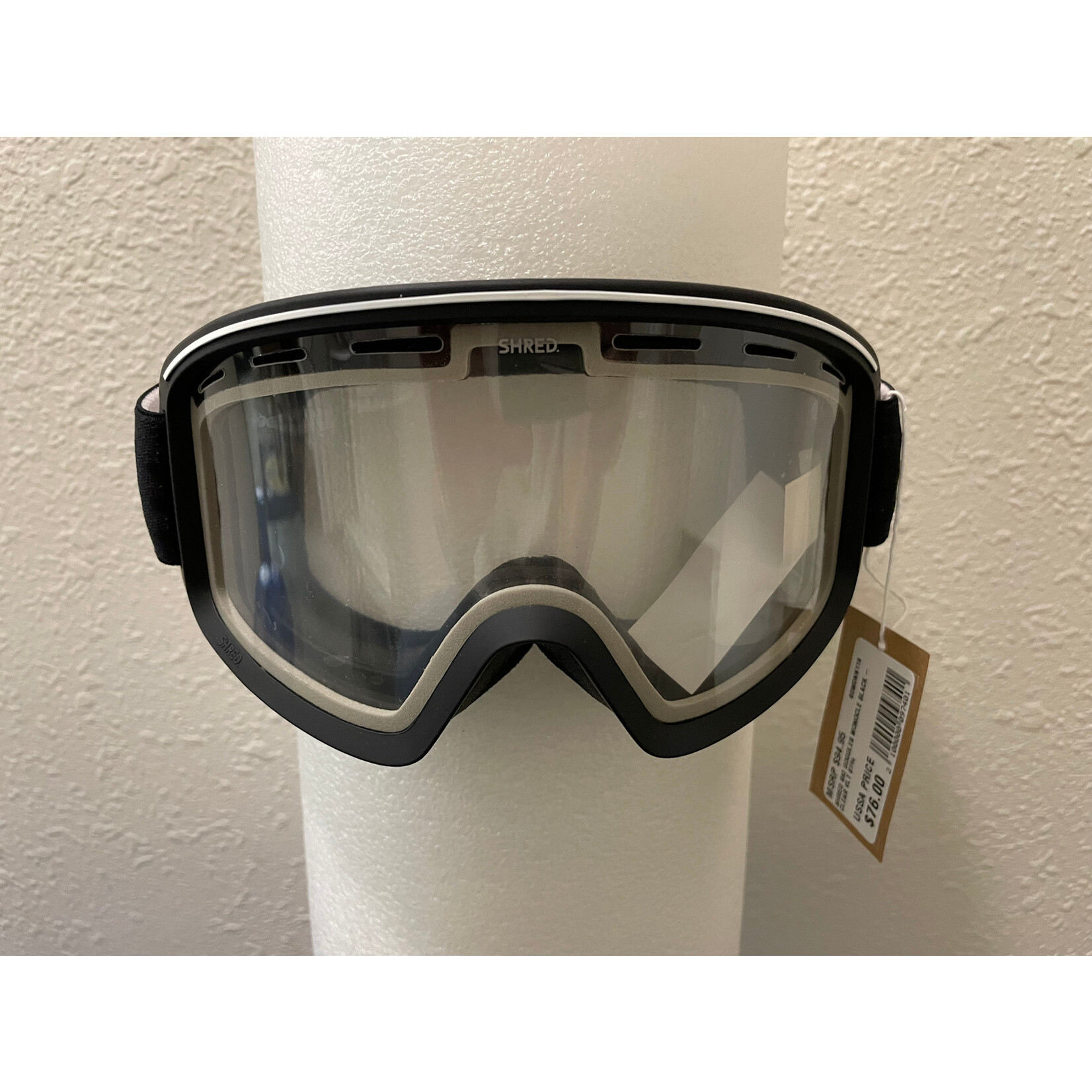 SHRED SHRED SKI GOGGLES MONOCLE BLACK - CLEAR VLT 81%
