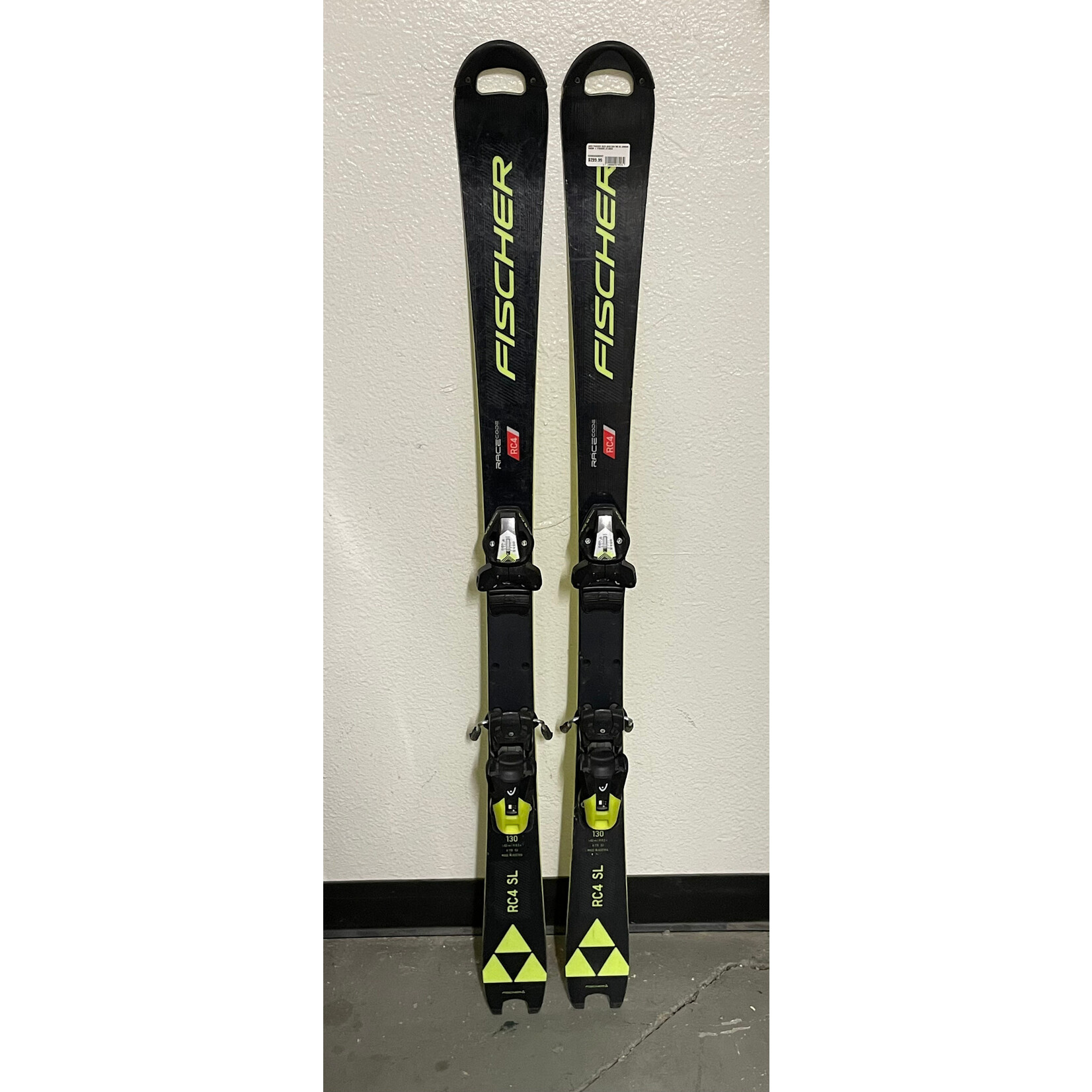 FISCHER USED FISCHER 2023 SKIS RC4 WC SL JUNIOR 130CM + FISCHER Z9 USED