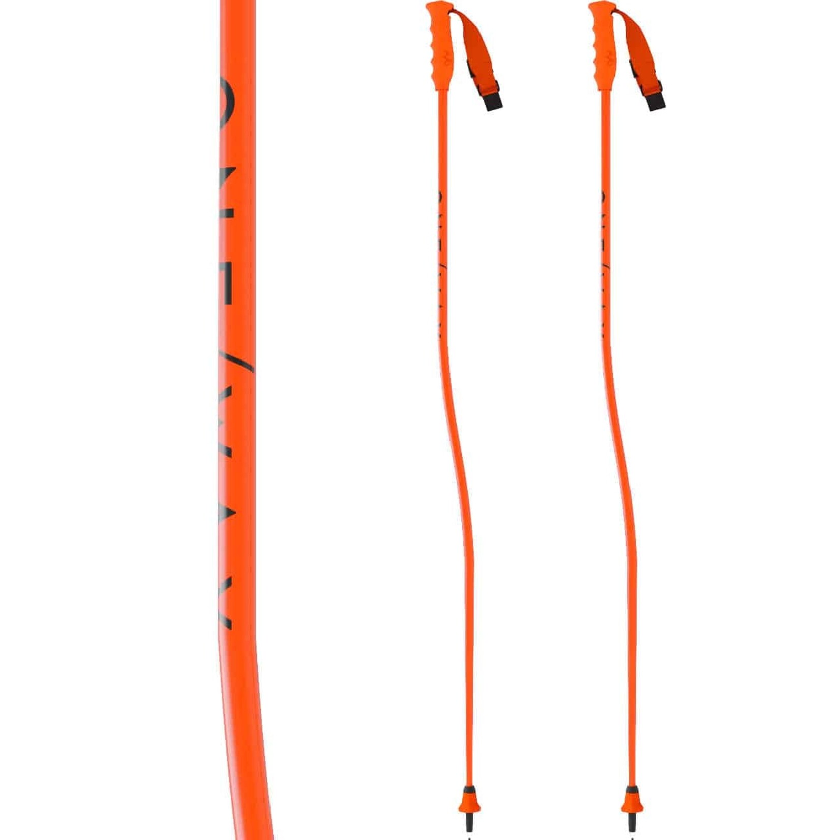 ONE WAY ONE-WAY SKI POLES RD 16 GS PRO BENT GREY/FLAME