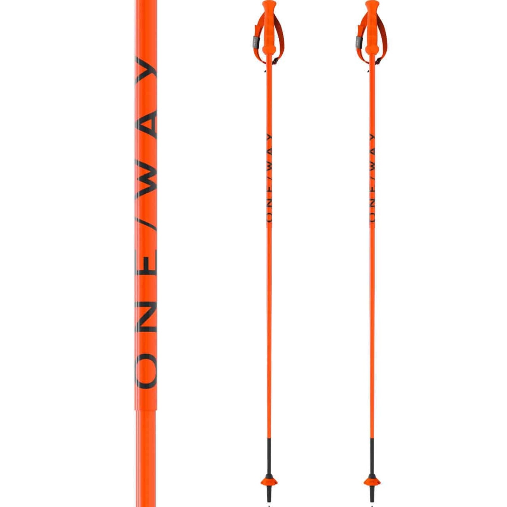 ONE WAY ONE-WAY SKI POLES RD 16 SL PRO BENT GREY/FLAME