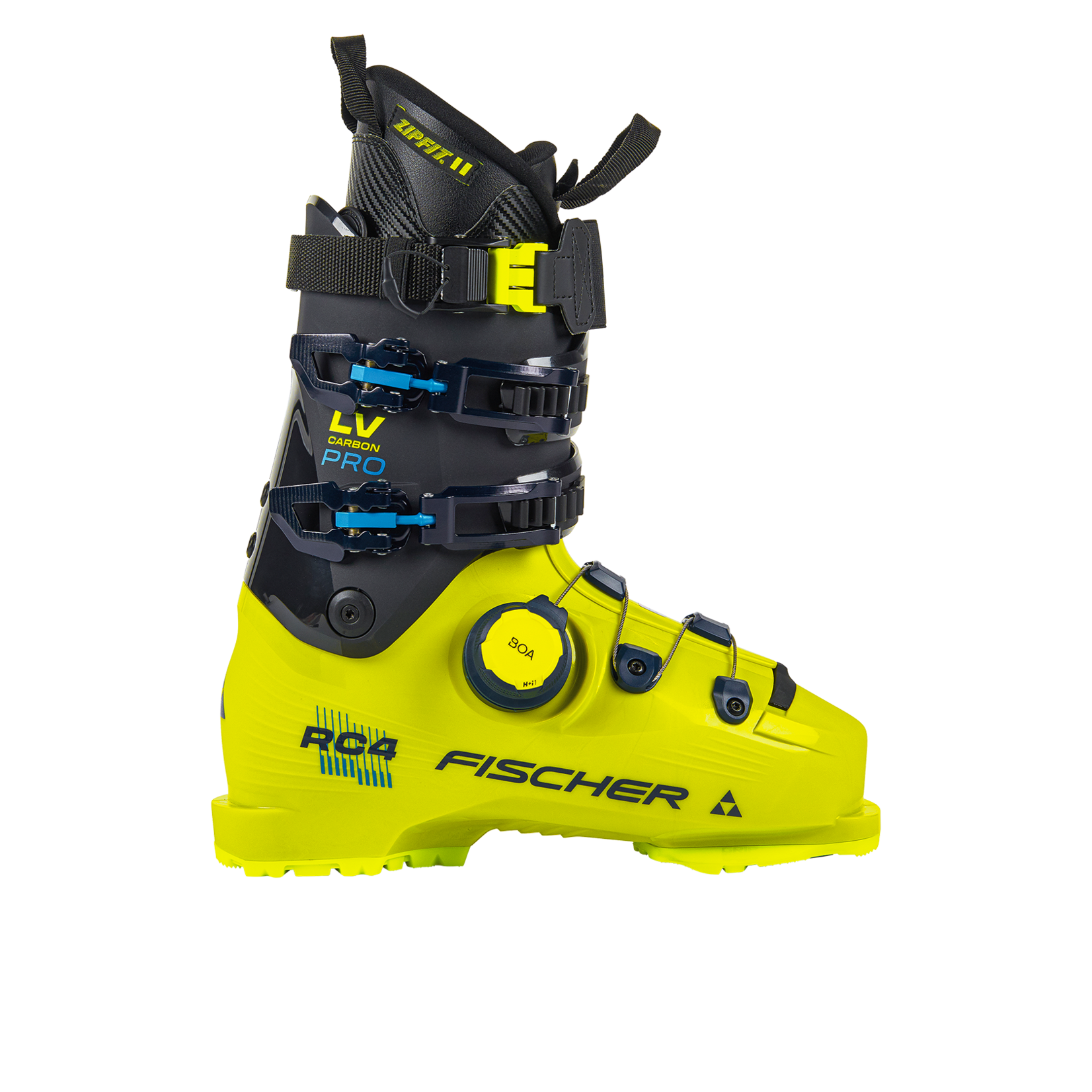 FISCHER FISCHER 2027 SKI BOOTS RC4 CARBON PRO LV BOA ZIPFIT GW YELLOW/CARBON