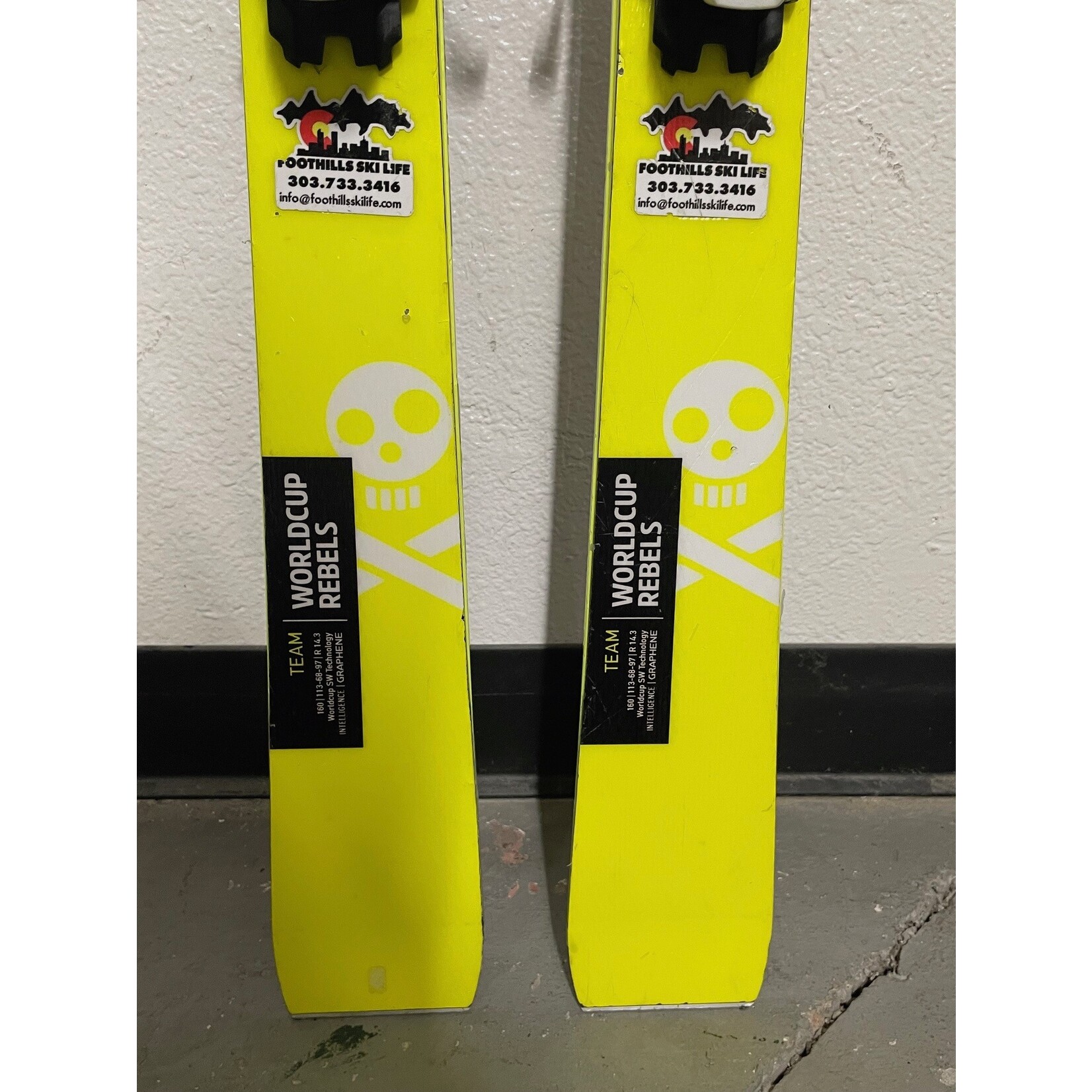 HEAD/TYROLIA USED HEAD 2022 SKIS WC I.RACE TEAM 160CM + JRS 7.5 USED