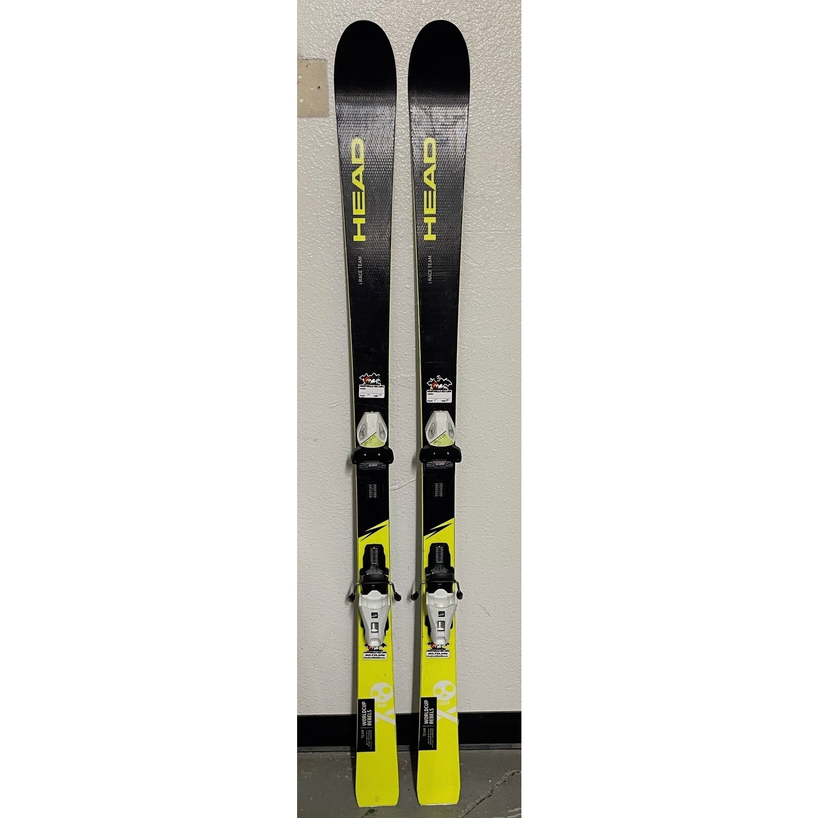 HEAD/TYROLIA USED HEAD 2022 SKIS WC I.RACE TEAM 160CM + JRS 7.5 USED
