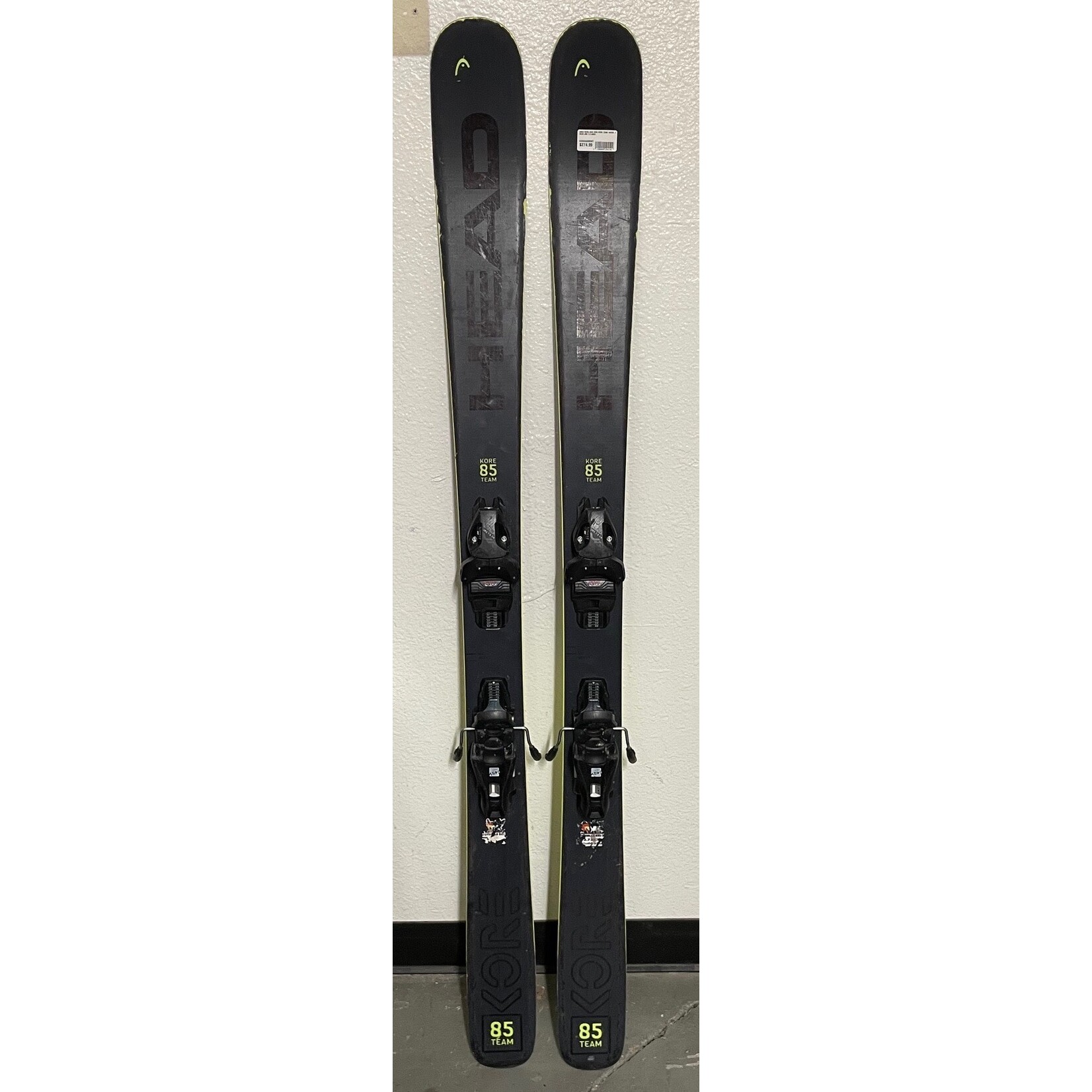 HEAD/TYROLIA USED HEAD 2024 SKIS KORE TEAM 149CM + HEAD JRS 7.5 USED
