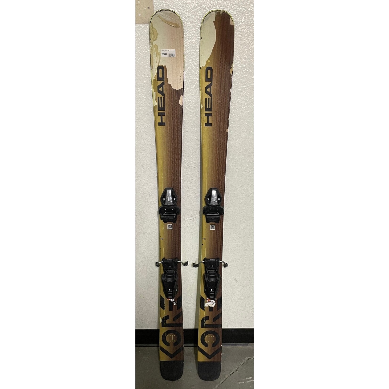 HEAD/TYROLIA USED HEAD 2023 SKIS KORE TEAM 149CM + HEAD SX TEAM 9.0 USED