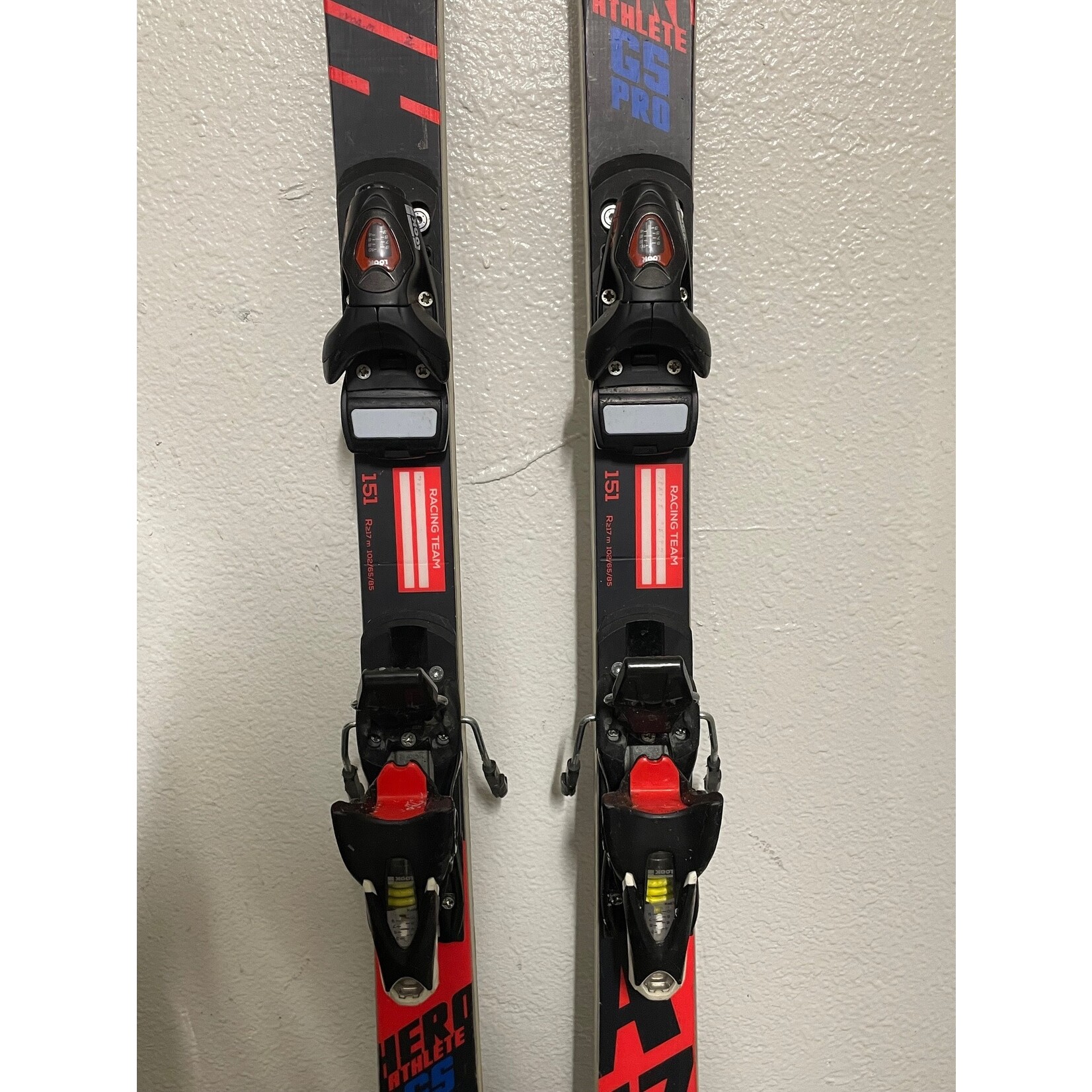 USED ROSSIGNOL SKIS HERO GS PRO JR 151CM + LOOK SPX 10 USED