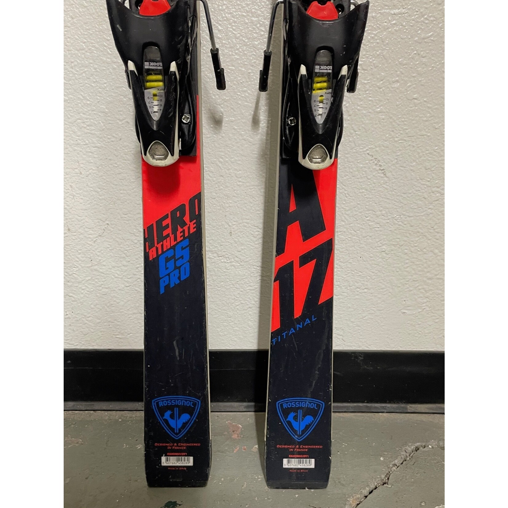 USED ROSSIGNOL SKIS HERO GS PRO JR 151CM + LOOK SPX 10 USED