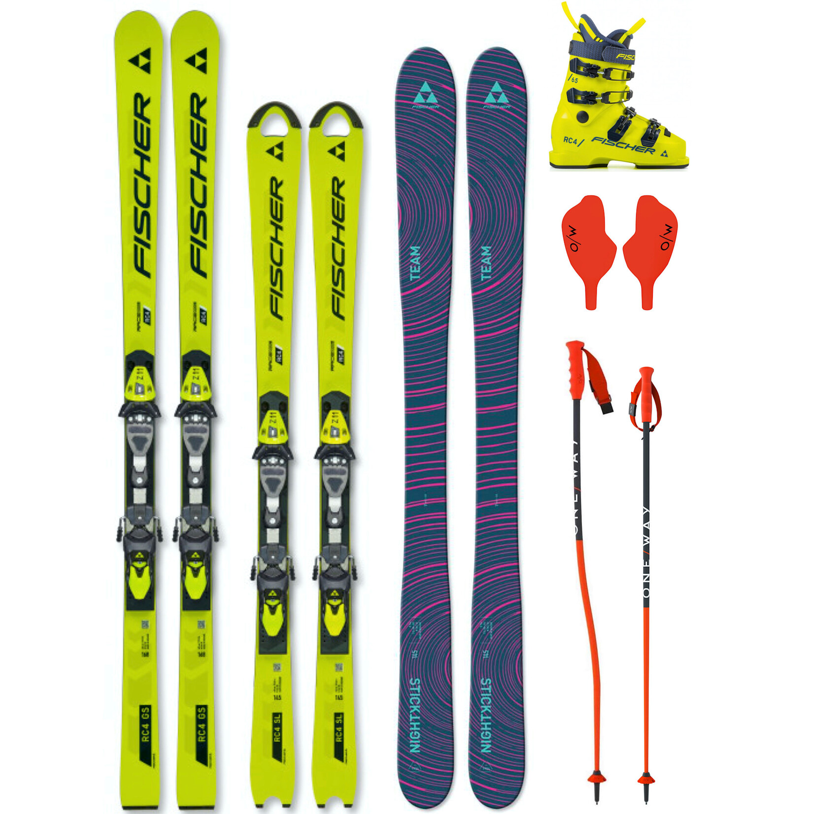 LEASE-SEASON-JUNIOR U12 x3 SKI SL/GS/FR PACKAGE