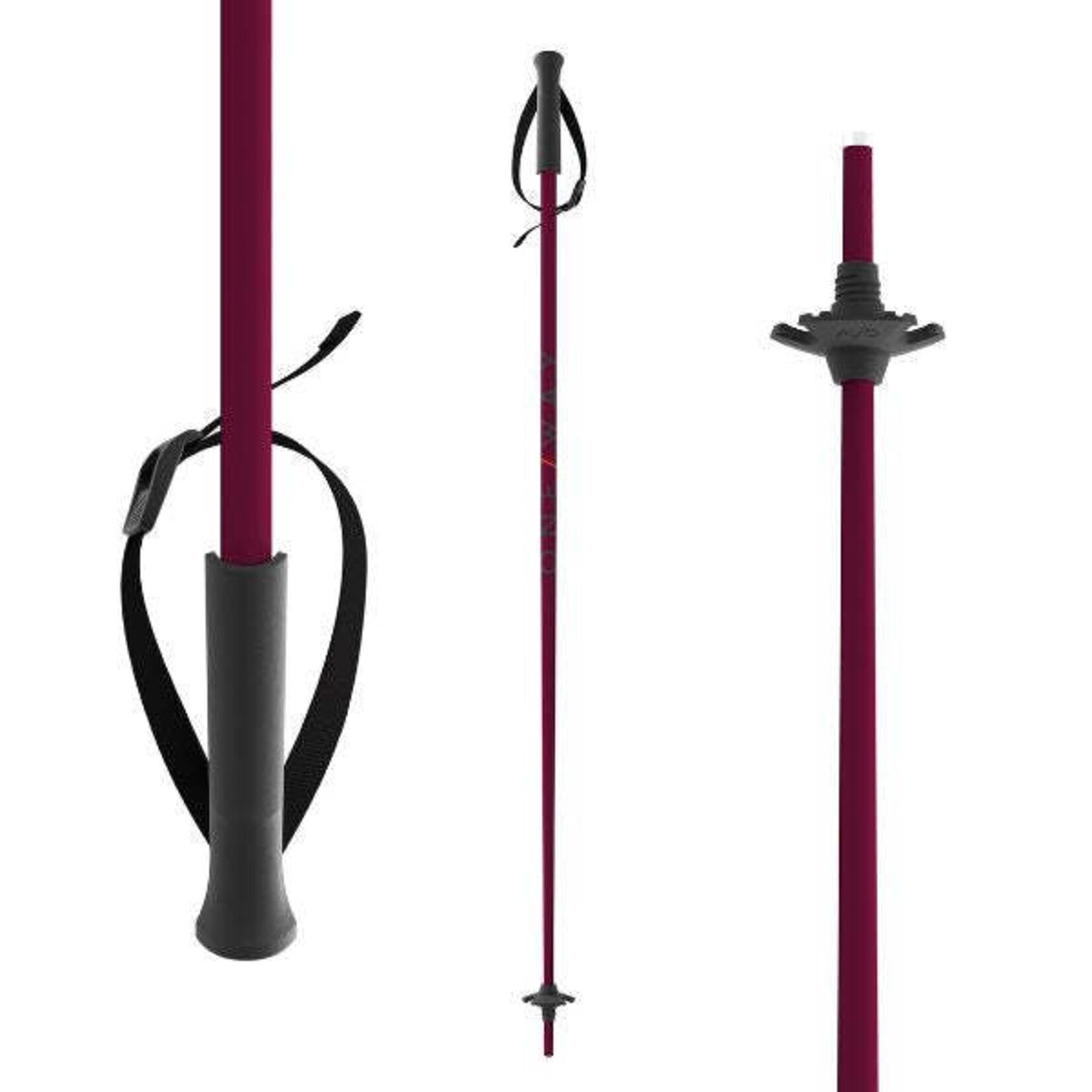 ONE WAY RENTAL SEASON SKI POLE ONE-WAY JUNIOR HIGH BLACKBERRY