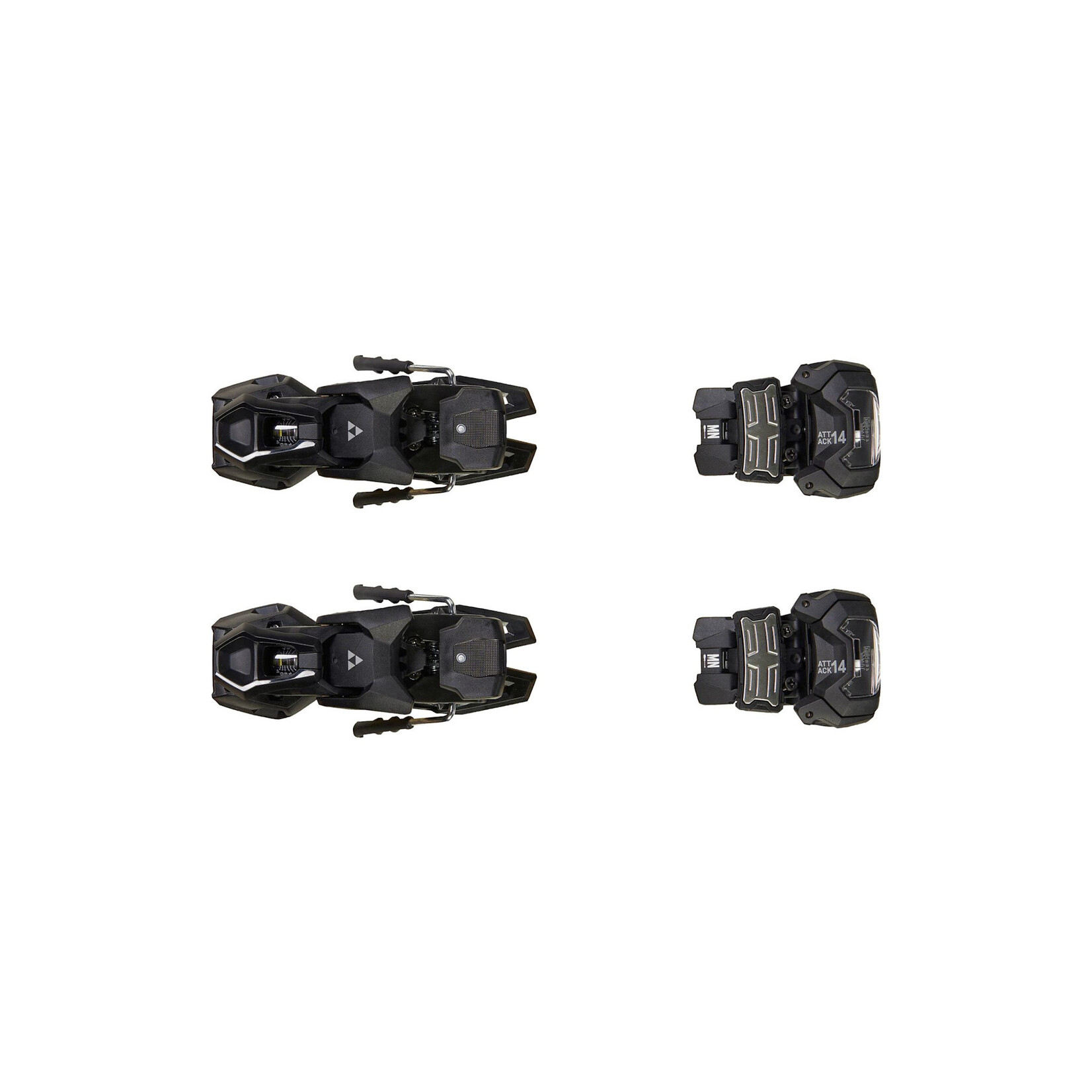 FISCHER FISCHER 2026 SKI BINDING ATTACK 14 MN W/O BRAKE (A) SOLID BLACK/BLACK