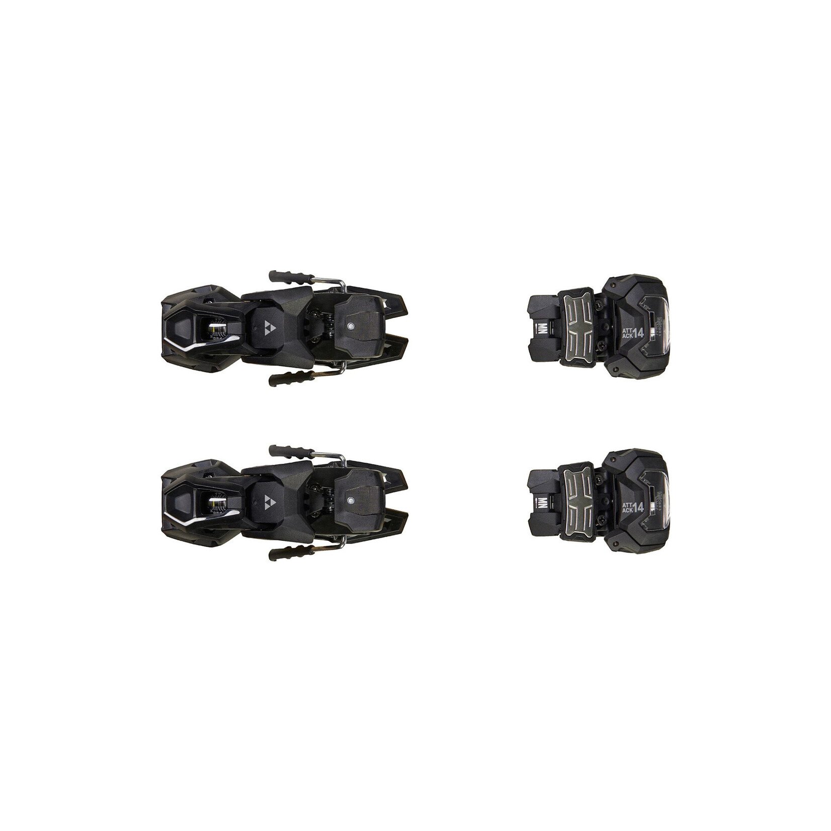 FISCHER FISCHER 2027 SKI BINDINGS ATTACK 14 MN W/O BRAKE (A) SOLID BLK/BLK