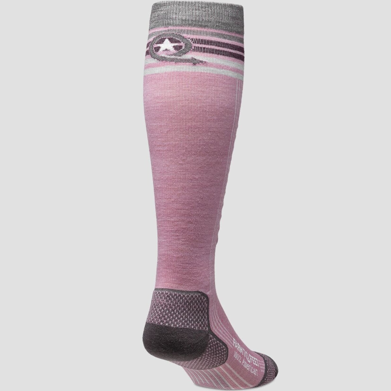 FARM TO FEET FARM TO FEET SKI SOCK WAITSFIELD 2.0 LT CUSH FOXGLOVE