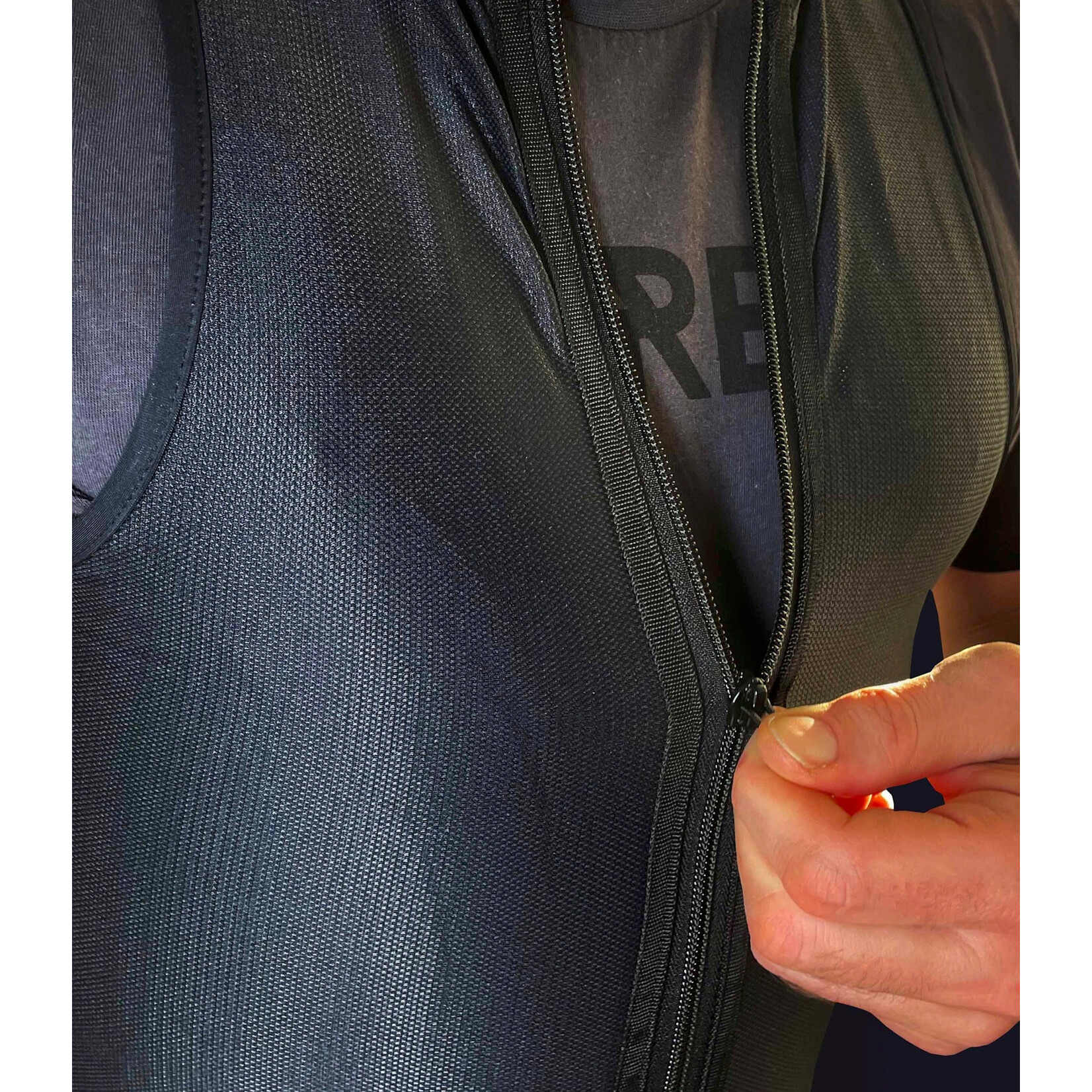 SHRED SHRED BACK GUARD FLEXI BACK PROTECTOR VEST ZIP BLACK