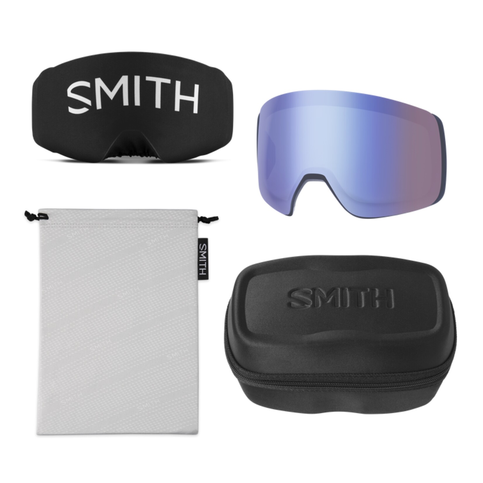 SMITH SMITH GOGGLE 4D MAG BLACK CHROMAPOP EVERYDAY GREEN MIRROR
