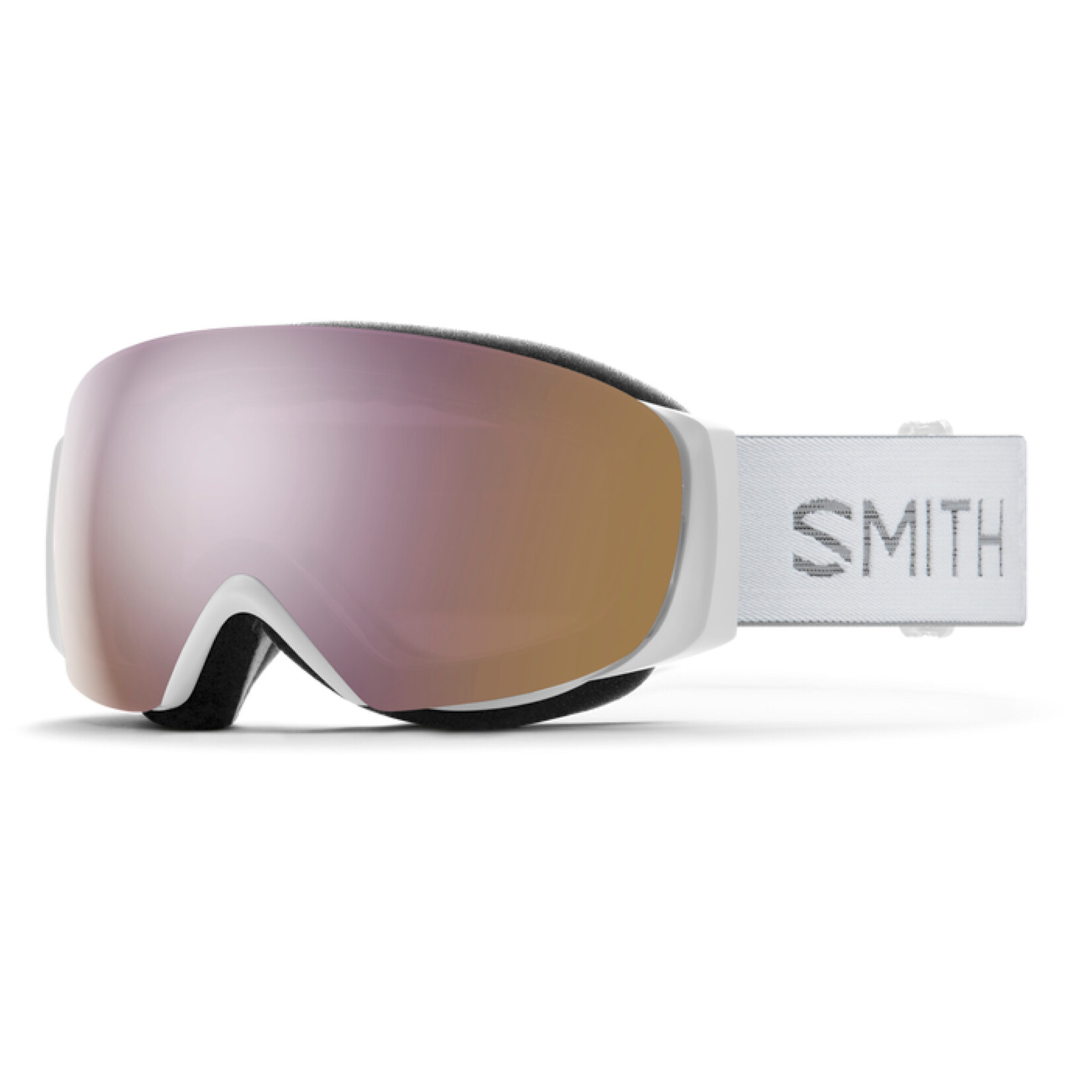 SMITH SMITH GOGGLE I/O MAG S WHITE CHUNKY KNIT CHROMAPOP EVERYDAY ROSE GOLD MIRROR