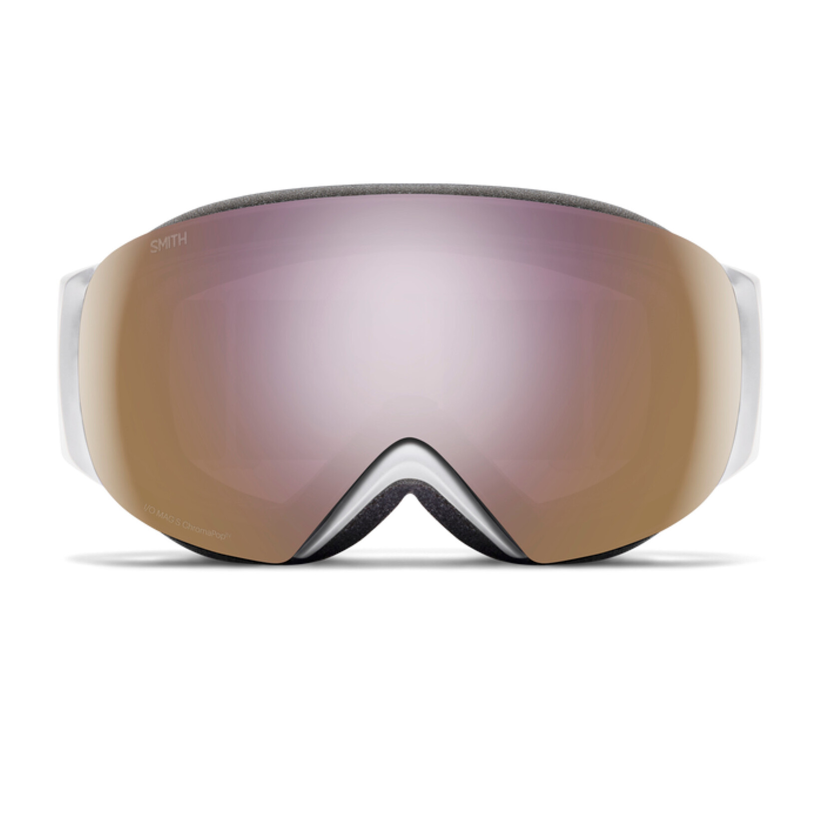 SMITH SMITH GOGGLE I/O MAG S WHITE CHUNKY KNIT CHROMAPOP EVERYDAY ROSE GOLD MIRROR