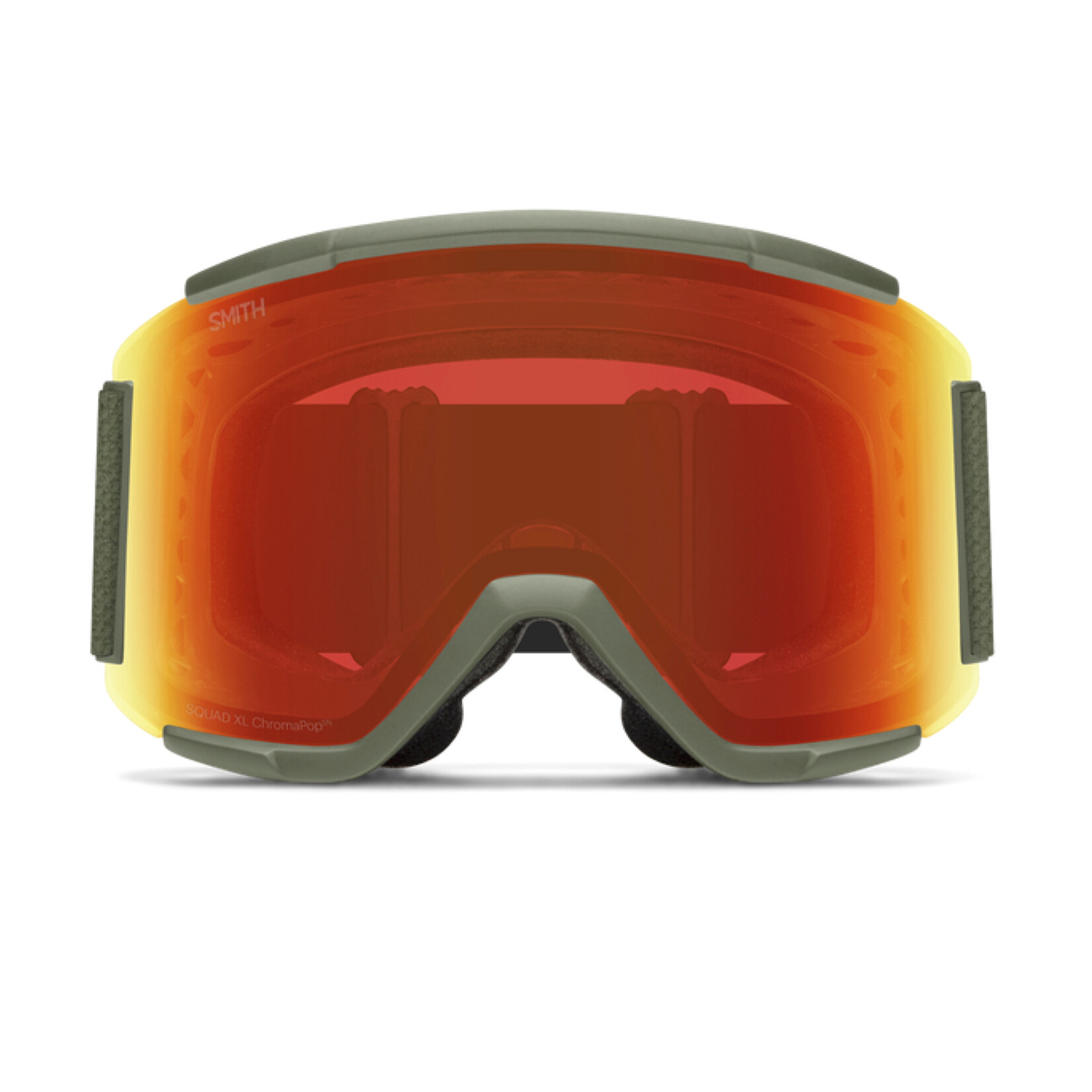 SMITH SMITH GOGGLE SQUAD XL FATIGUE GREEN CHROMAPOP EVERYDAY RED MIRROR