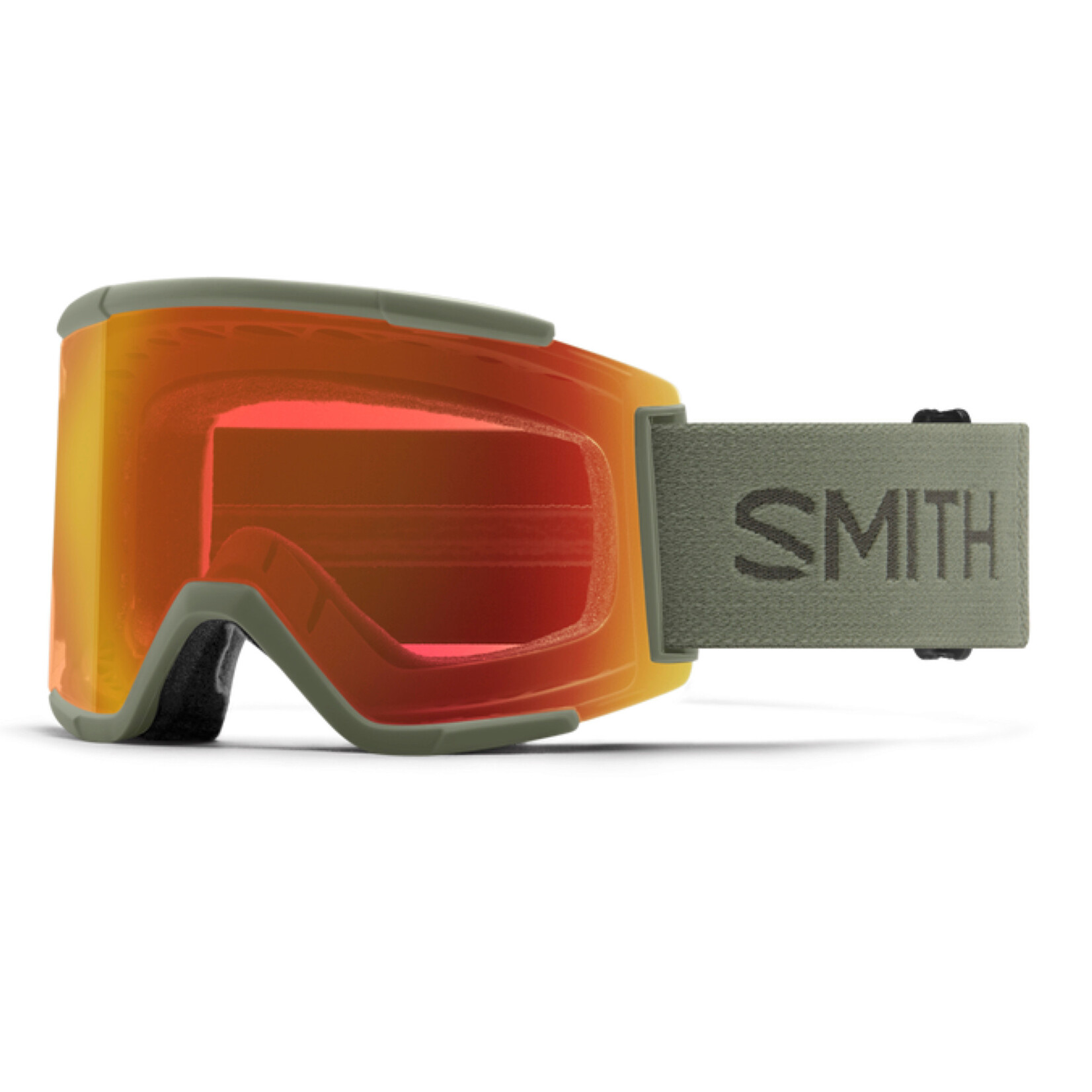 SMITH SMITH GOGGLE SQUAD XL FATIGUE GREEN CHROMAPOP EVERYDAY RED MIRROR