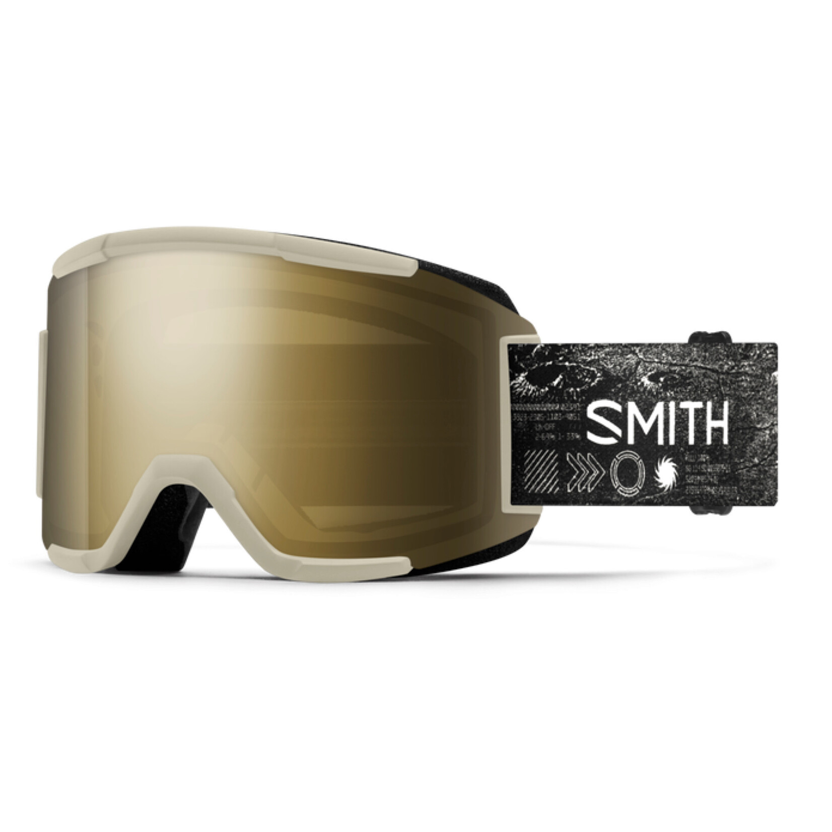 SMITH SMITH GOGGLE SQUAD CHALK SPACE INVADER CHROMAPOP SUN BLACK GOLD MIRROR