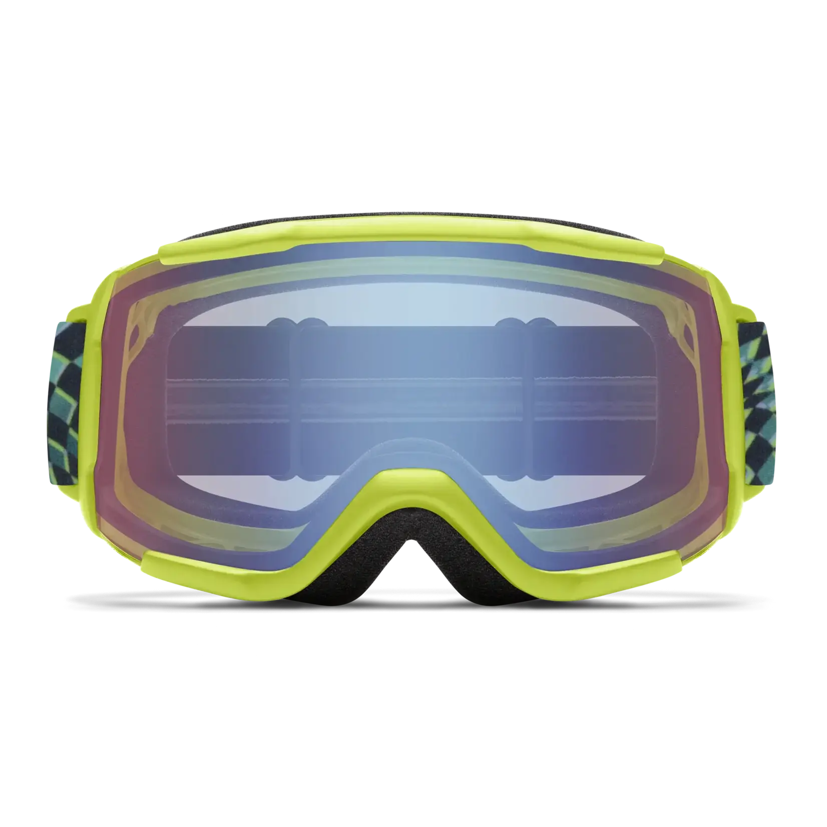 SMITH SMITH GOGGLE DAREDEVIL ELECTRIC LIME LEFT TURN BLUE SENSOR MIRROR