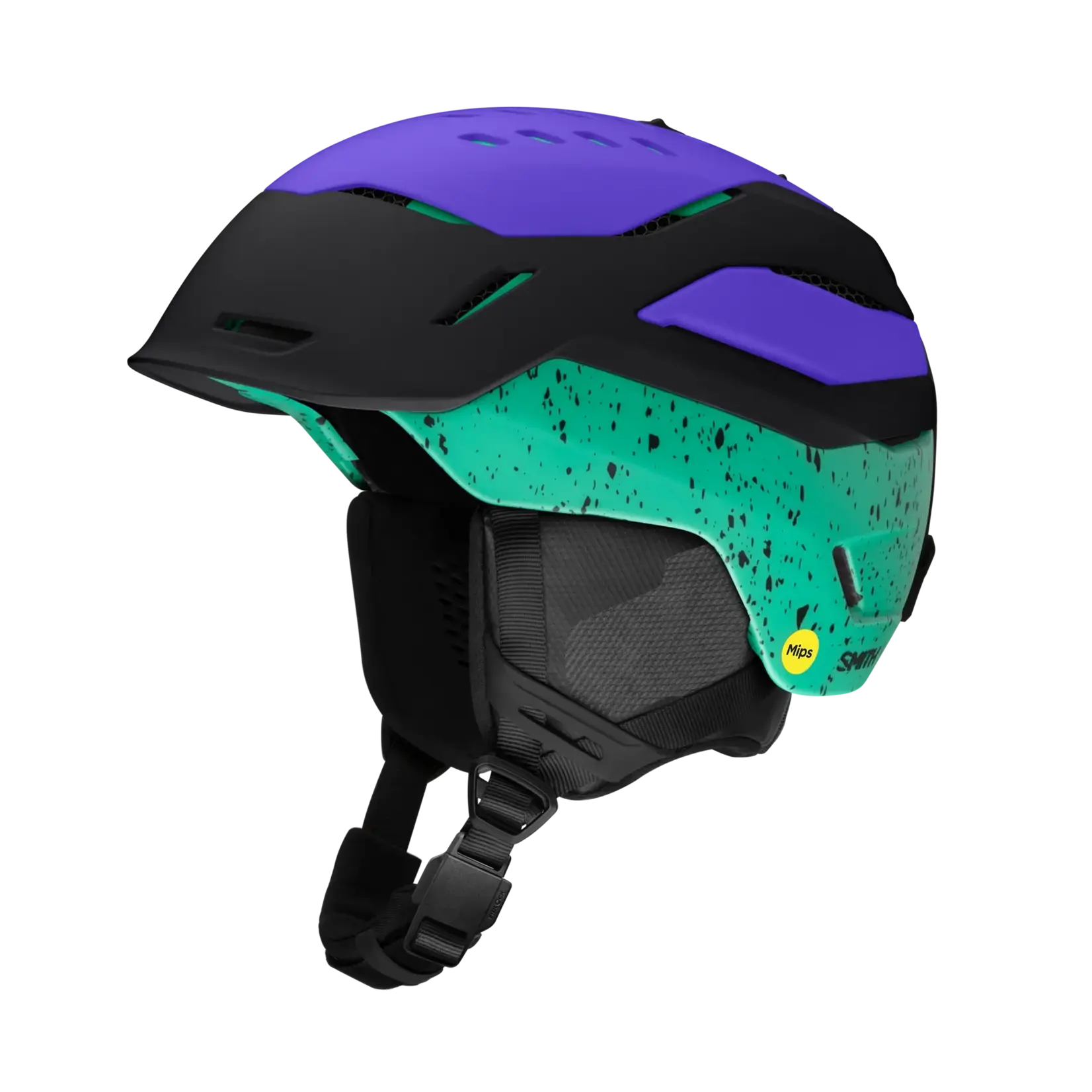 SMITH SMITH HELMET VANTAGE 2 MIPS MATTE BLACK ULTRAVIOLET EMERALD CITY