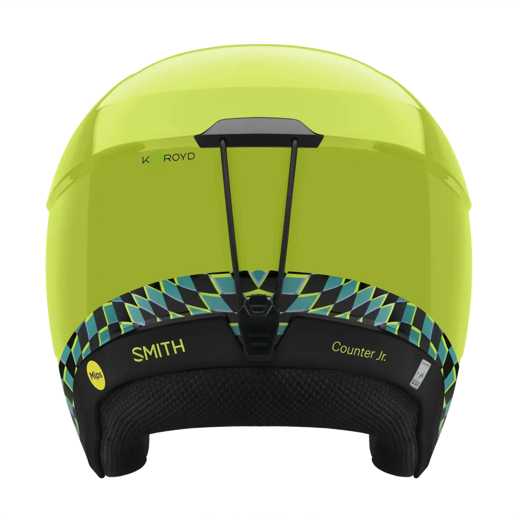 SMITH SMITH HELMET COUNTER JR MIPS FIS ELECTRIC LIME LEFT TURN