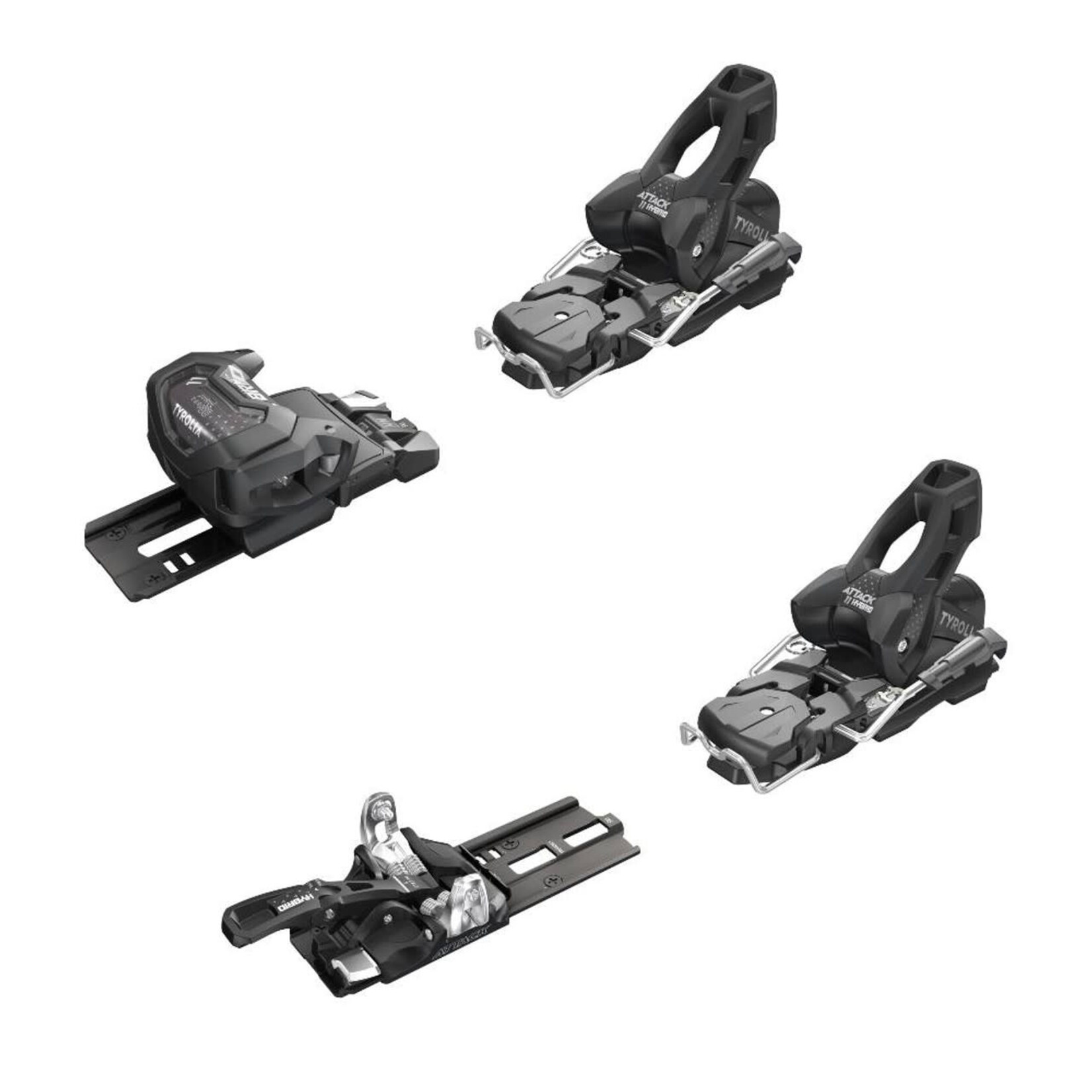 HEAD/TYROLIA HEAD 2026 SKI BINDINGS ATTACK HYBRID 14 MN/PT W/O BRAKE (O) SOLID BLACK/GOLD
