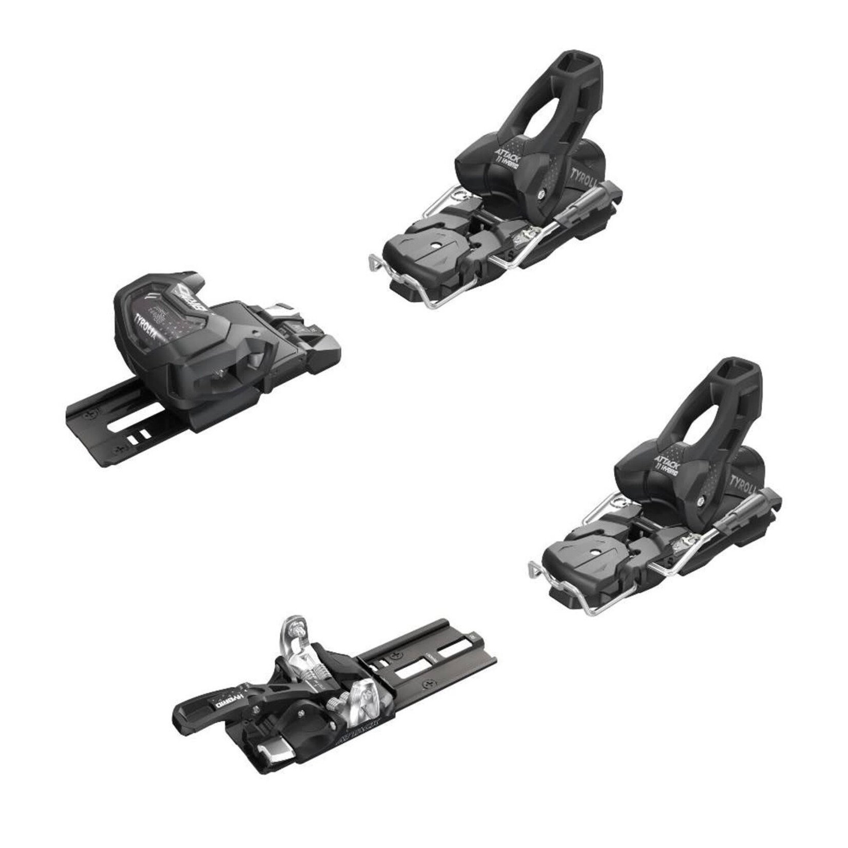 HEAD/TYROLIA HEAD 2027 SKI BINDINGS ATTACK HYBRID 14 MN/PT W/O BRAKE (O) SOLID BLACK/GOLD
