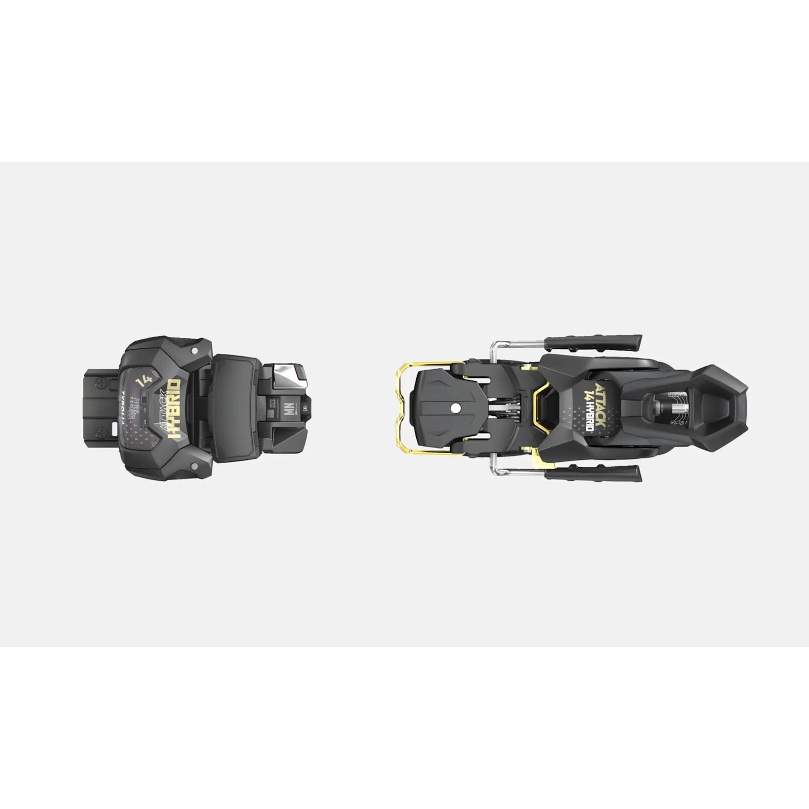 HEAD/TYROLIA HEAD 2026 SKI BINDINGS ATTACK HYBRID 14 MN/PT W/O BRAKE (O) SOLID BLACK/GOLD