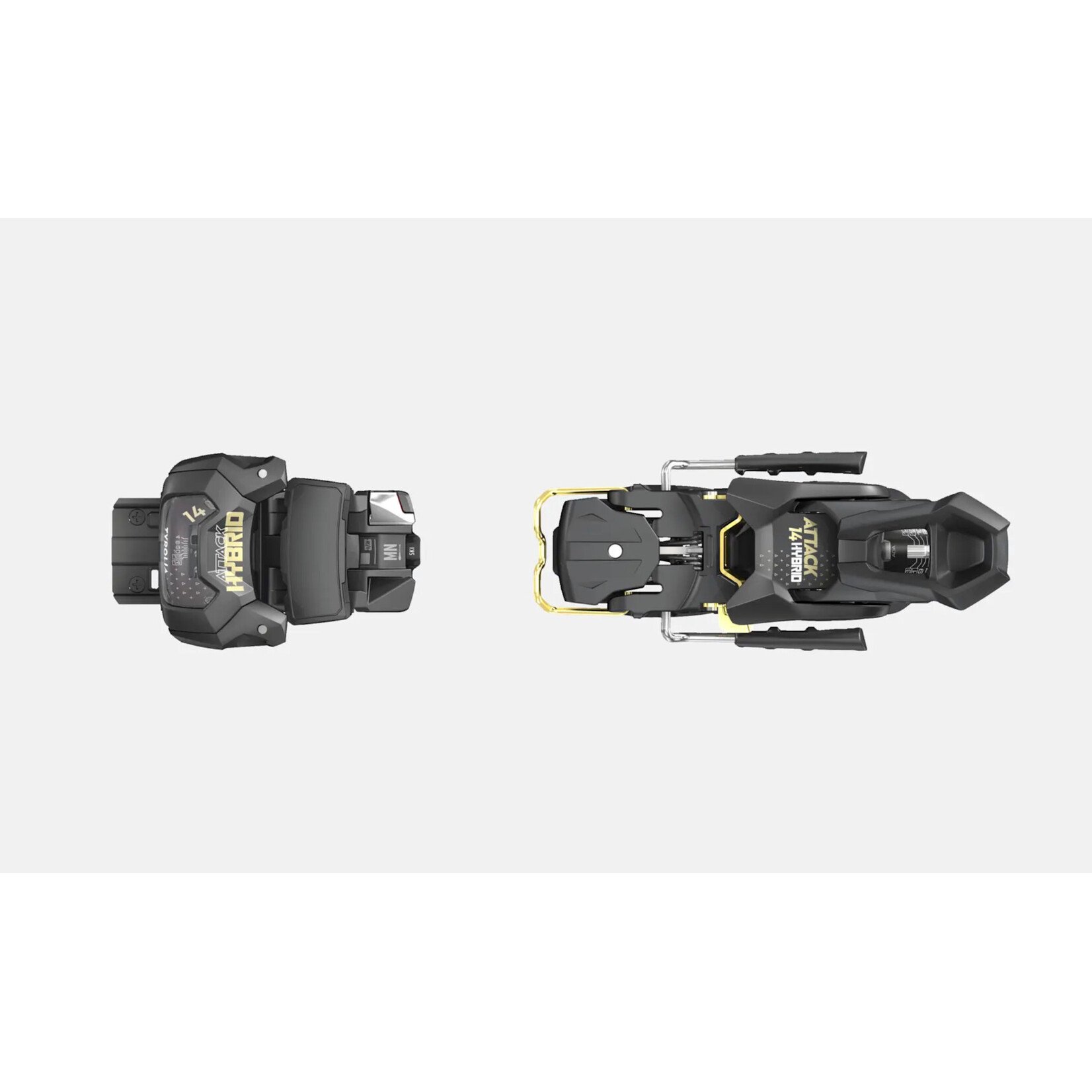 HEAD/TYROLIA HEAD 2027 SKI BINDINGS ATTACK HYBRID 14 MN/PT W/O BRAKE (O) SOLID BLACK/GOLD
