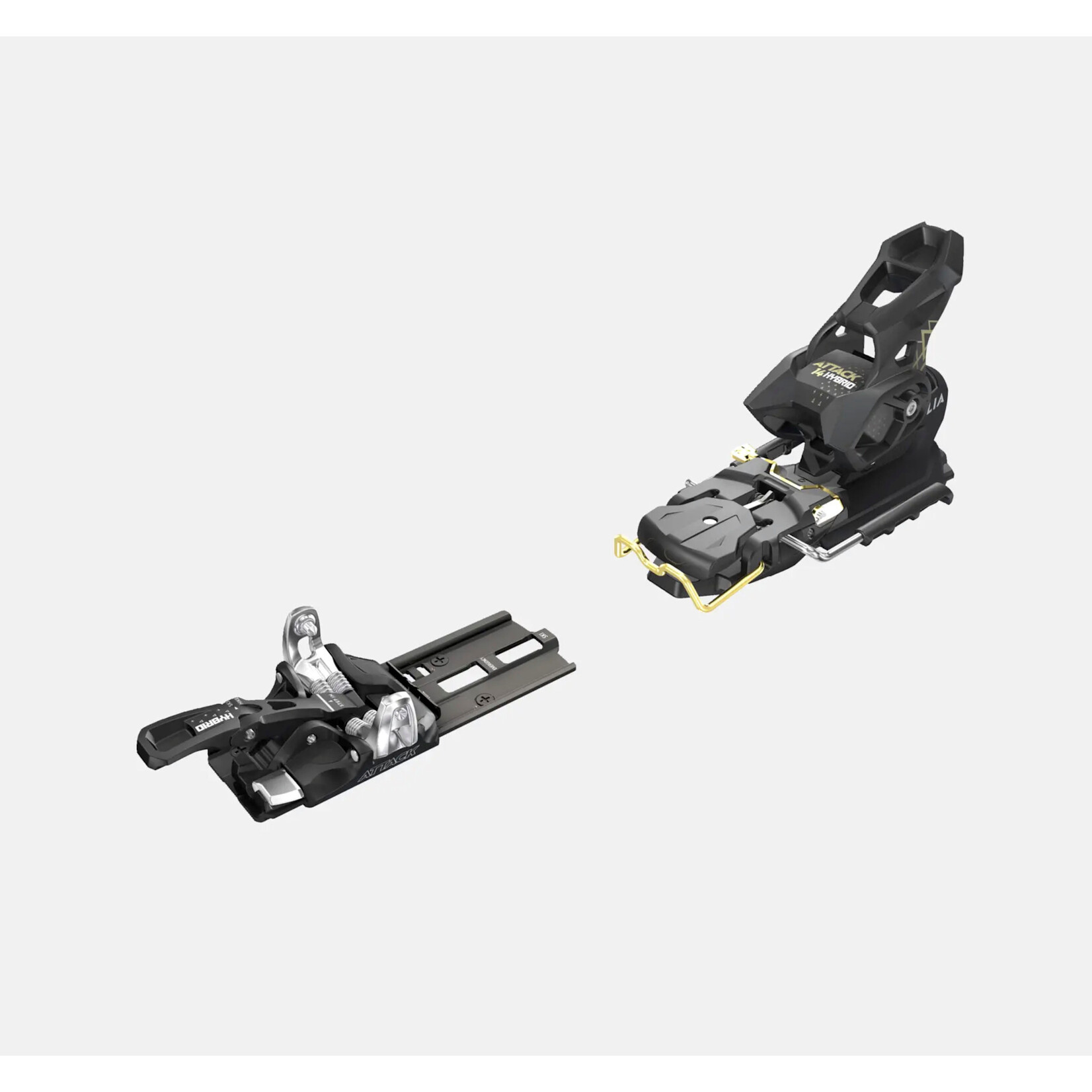 HEAD/TYROLIA HEAD 2026 SKI BINDINGS ATTACK HYBRID 14 MN/PT W/O BRAKE (O) SOLID BLACK/GOLD