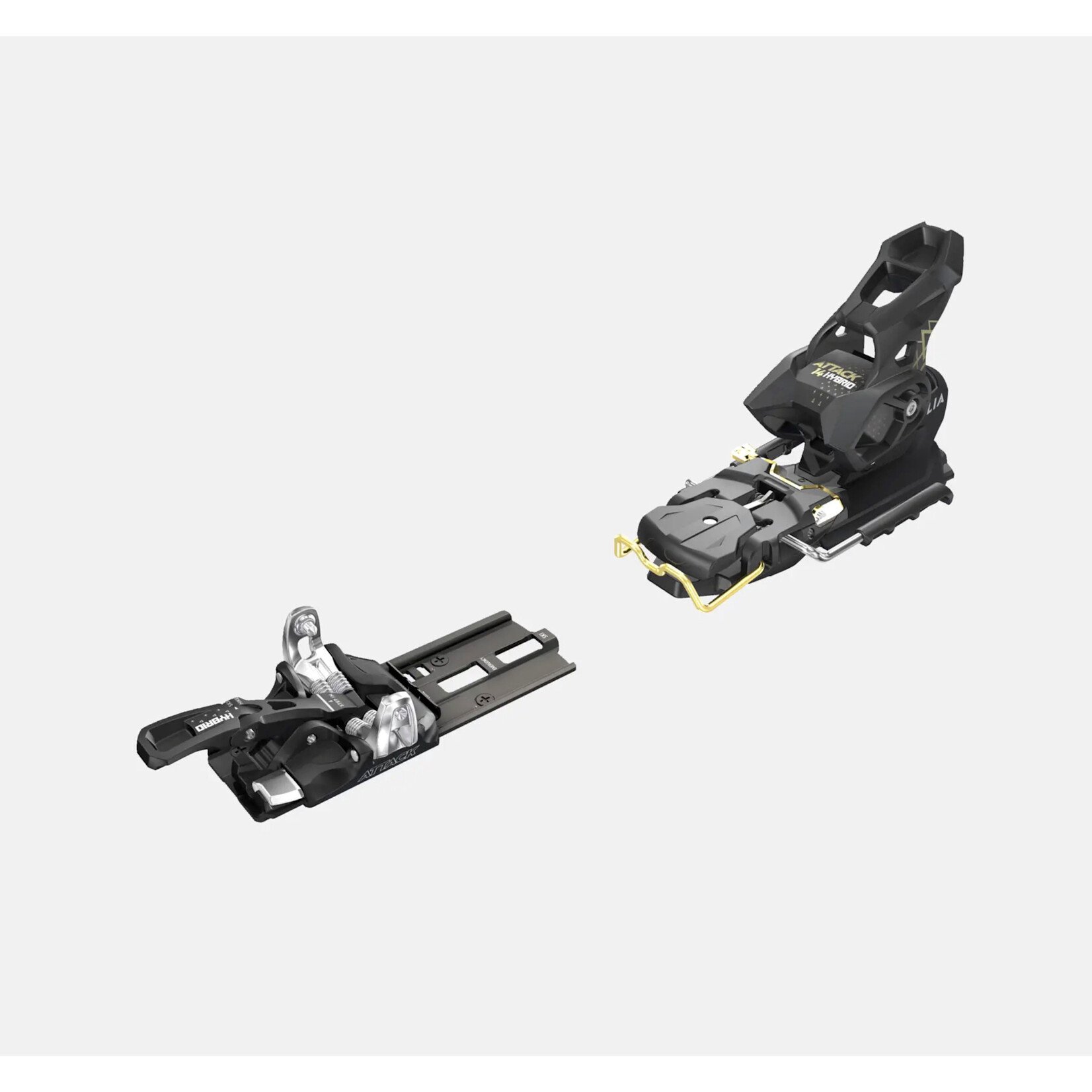 HEAD/TYROLIA HEAD 2027 SKI BINDINGS ATTACK HYBRID 14 MN/PT W/O BRAKE (O) SOLID BLACK/GOLD
