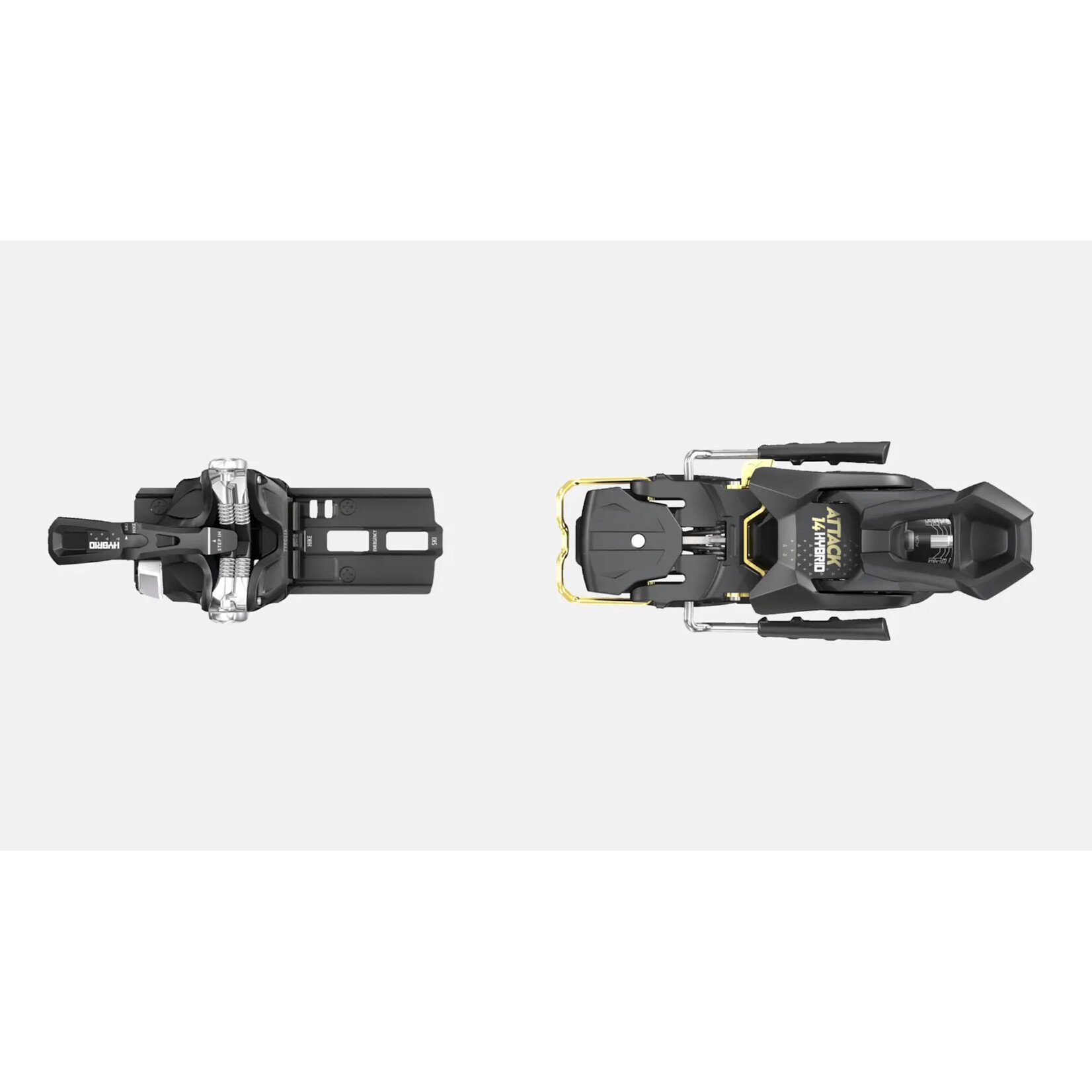 HEAD/TYROLIA HEAD 2027 SKI BINDINGS ATTACK HYBRID 14 MN/PT W/O BRAKE (O) SOLID BLACK/GOLD