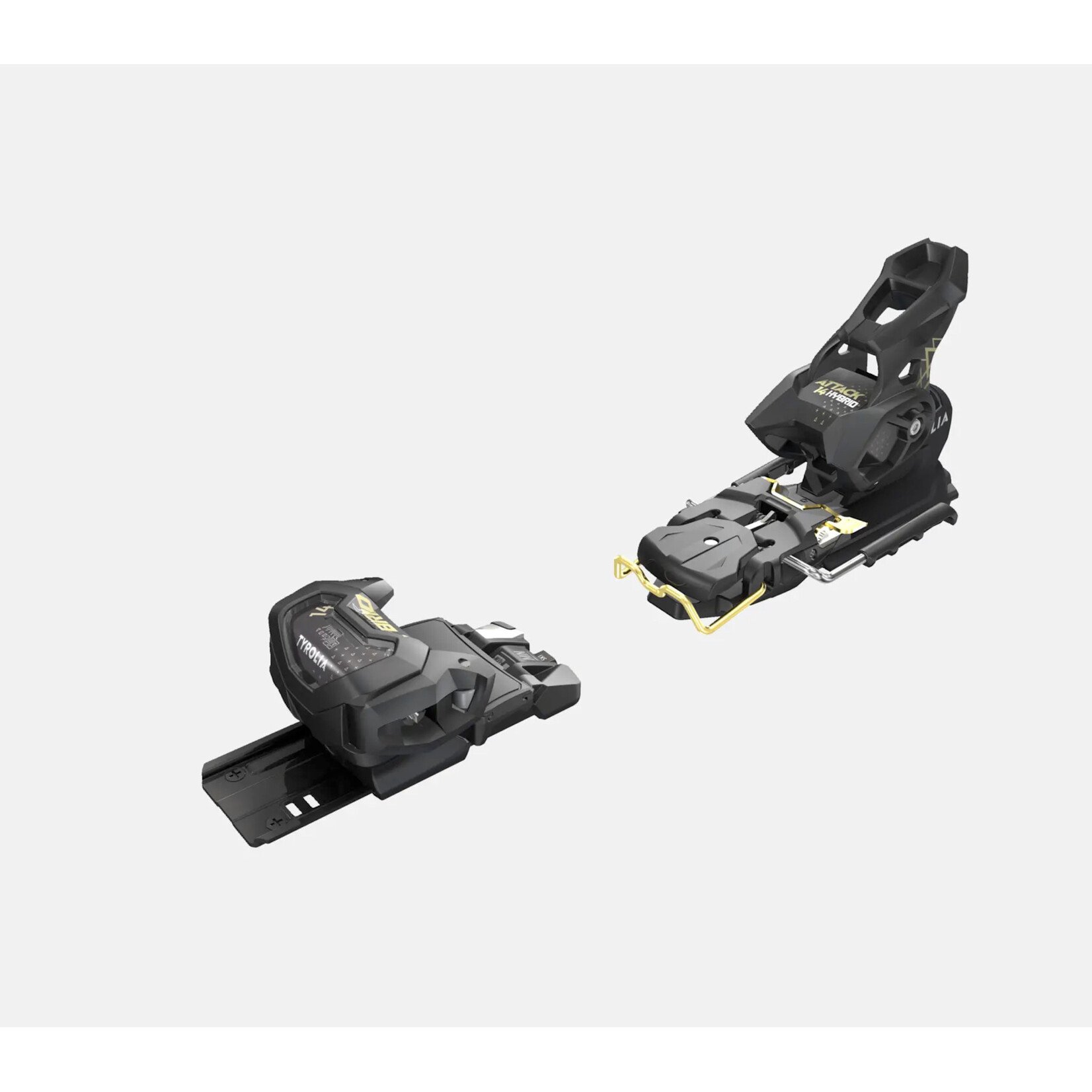 HEAD/TYROLIA HEAD 2027 SKI BINDINGS ATTACK HYBRID 14 MN/PT W/O BRAKE (O) SOLID BLACK/GOLD