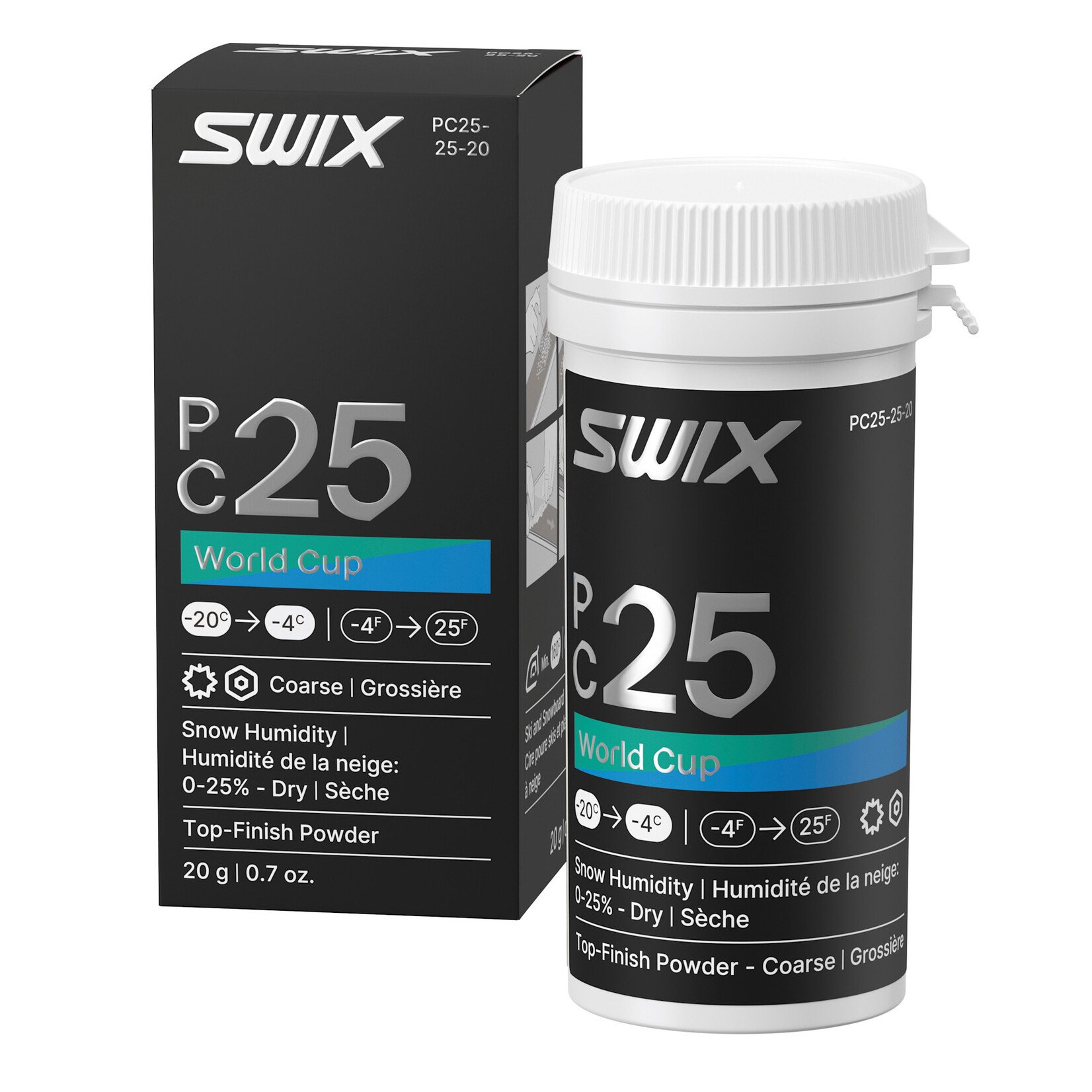 SWIX SWIX WAX PC25 WORLDCUP POWDER COARSE DRY 20G -20°C>-4°C/-4°F>25°F
