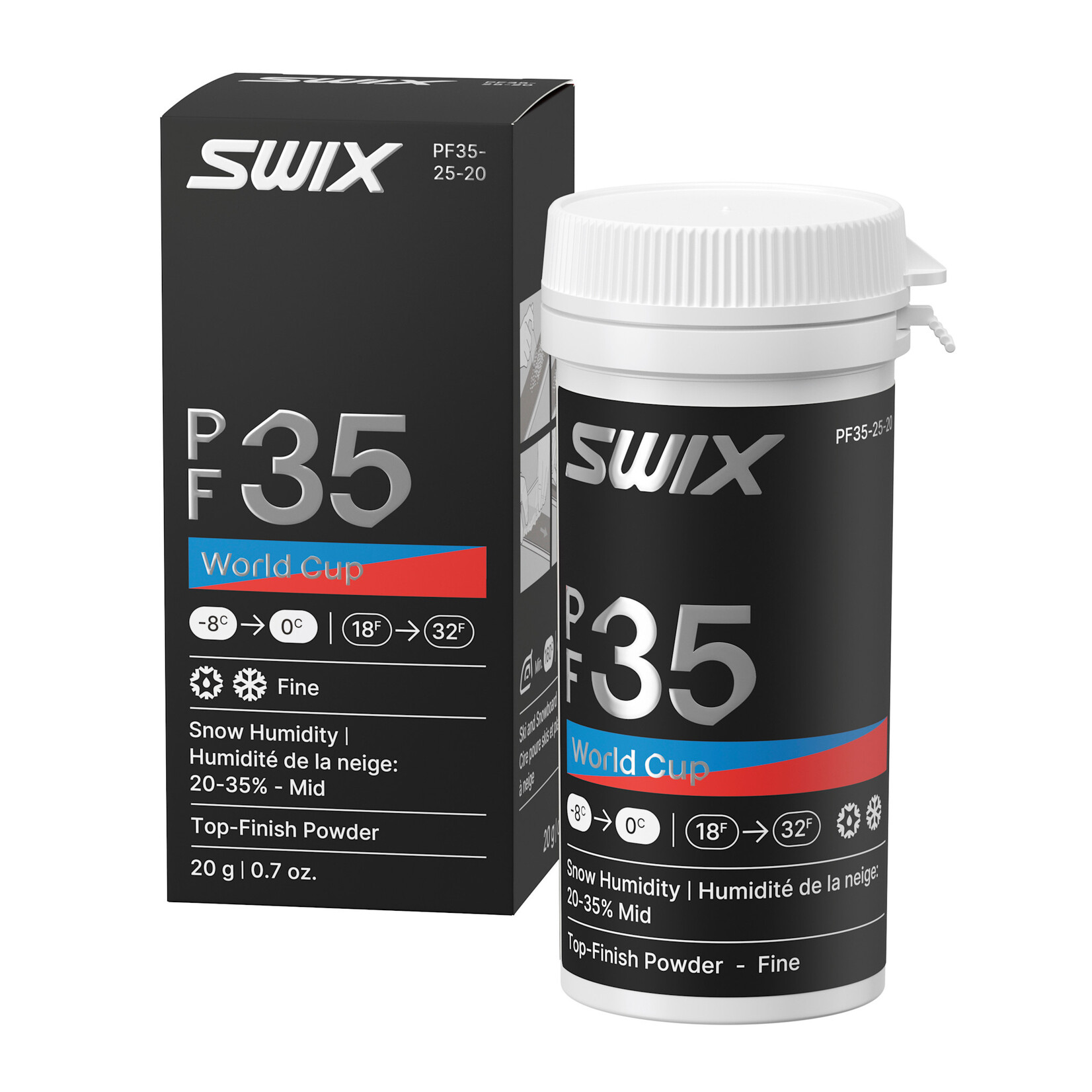 SWIX SWIX WAX PF35 WORLDCUP POWDER FINE MID 20G -8°C>0°C/18°F>32°F
