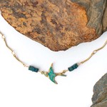 Ann Vaughn Original Jewelry Heron Petina Bird Focal Necklace